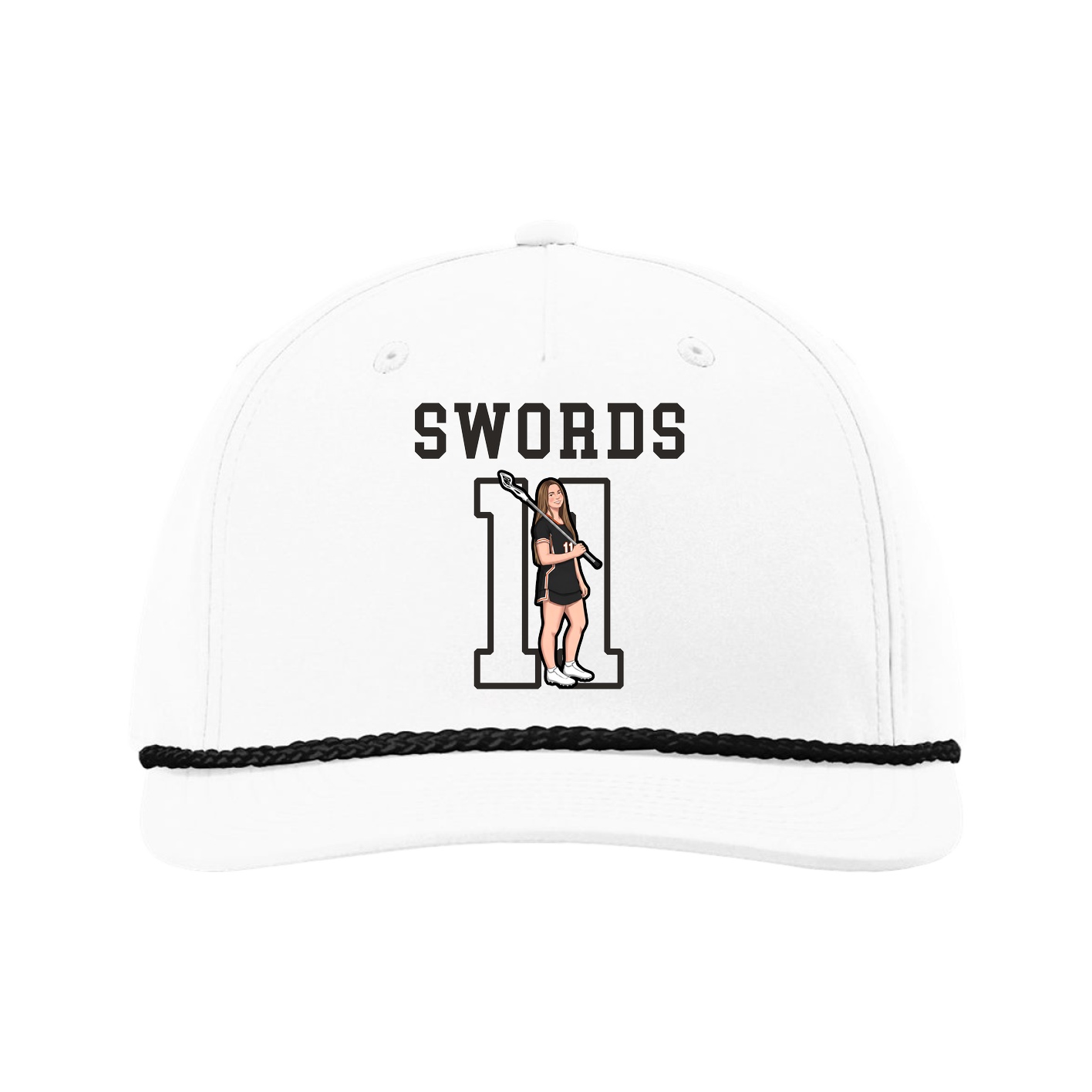 Five-Panel Classic Rope Cap — Shirsey in White