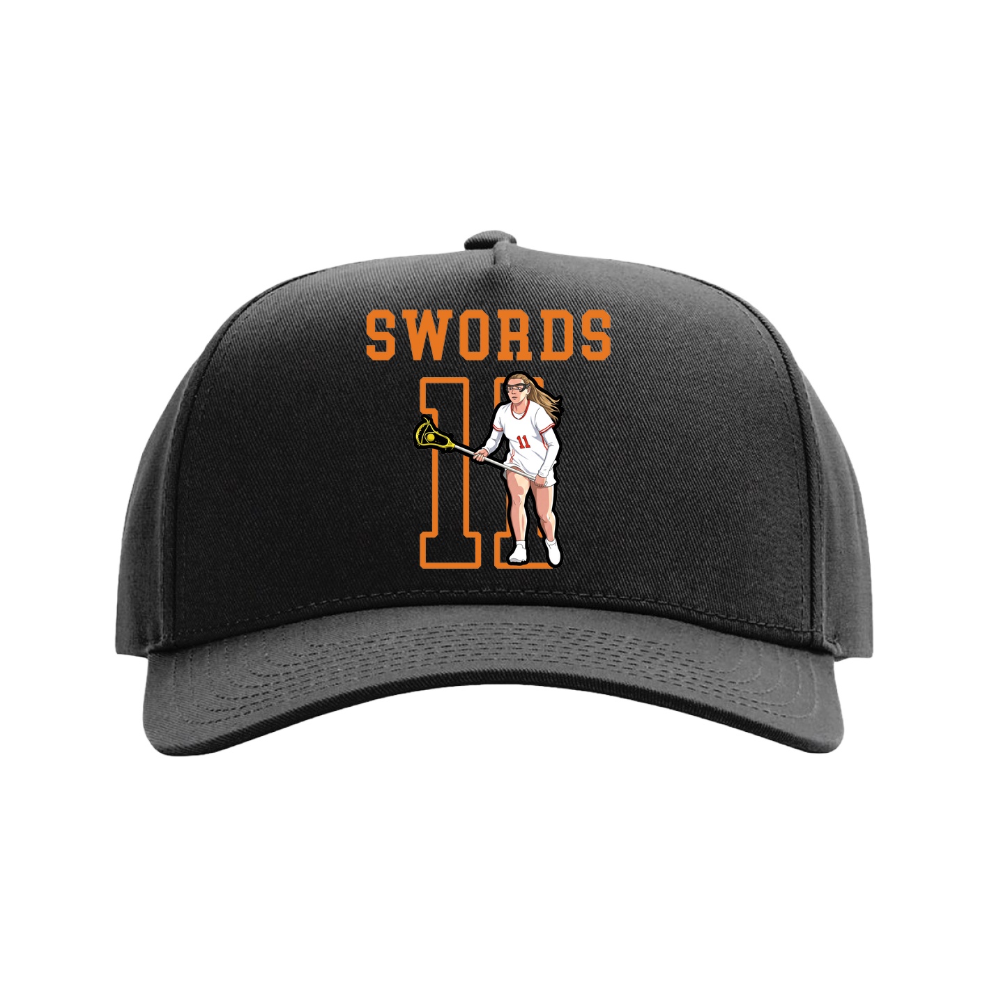 Full Fabric Five-Panel Champ Cap — Shirsey in Black