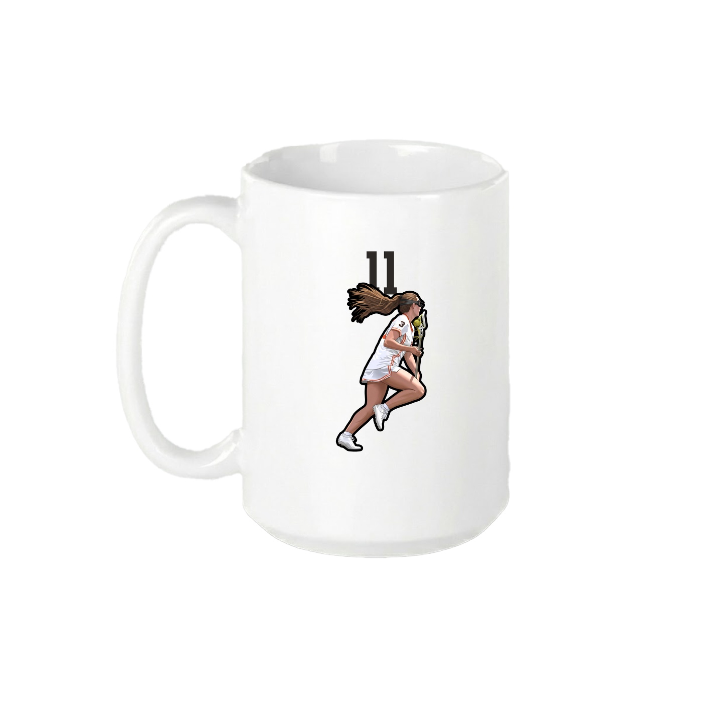 15oz Coffee Mug — Number Top in White
