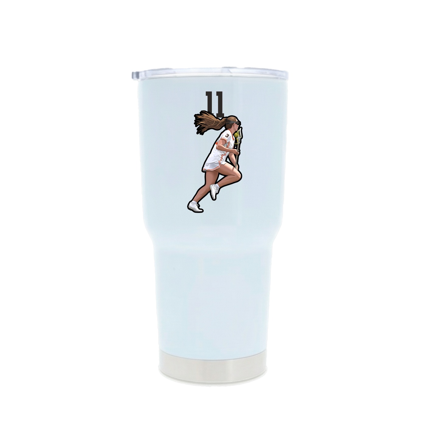 30oz Stainless Steel Tumbler — Number Top in White