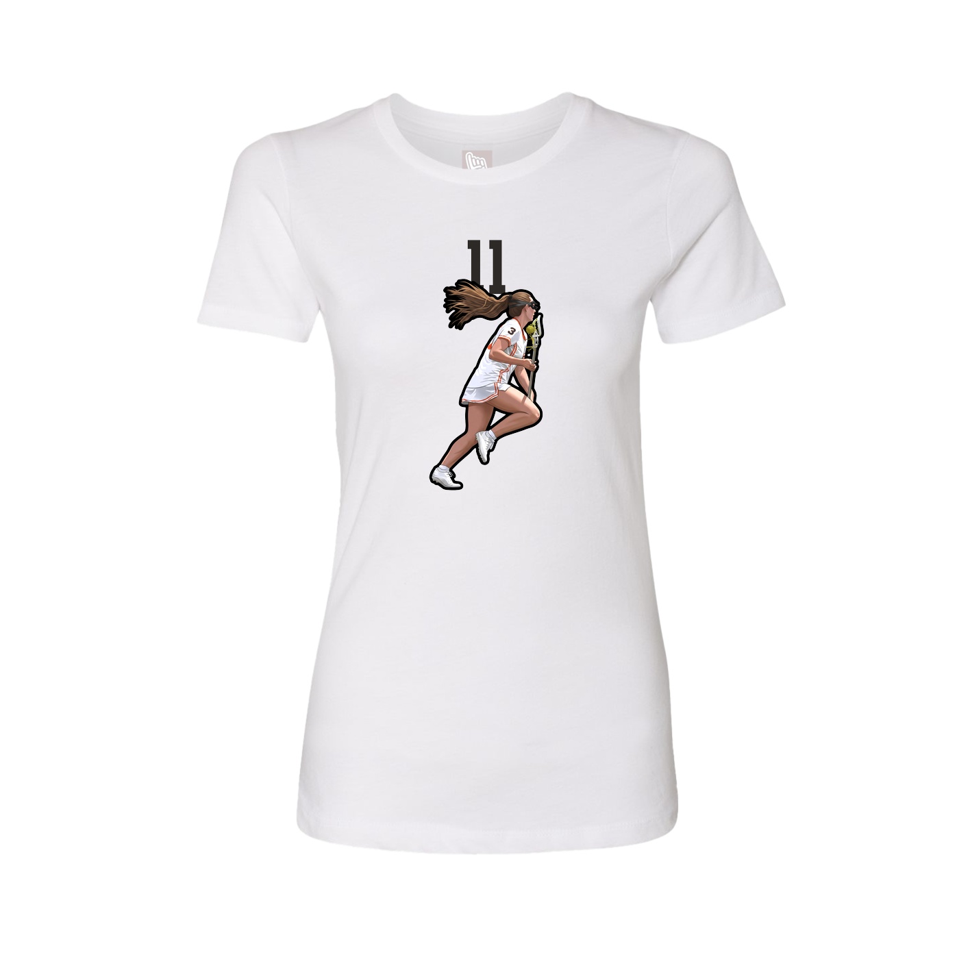 Womens Tee — Number Top in White