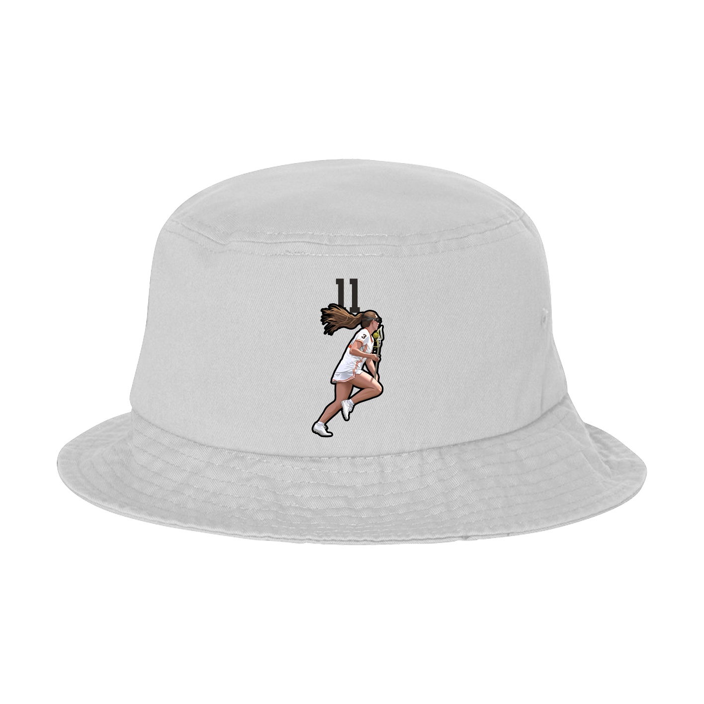 Bucket Cap — Number Top in White