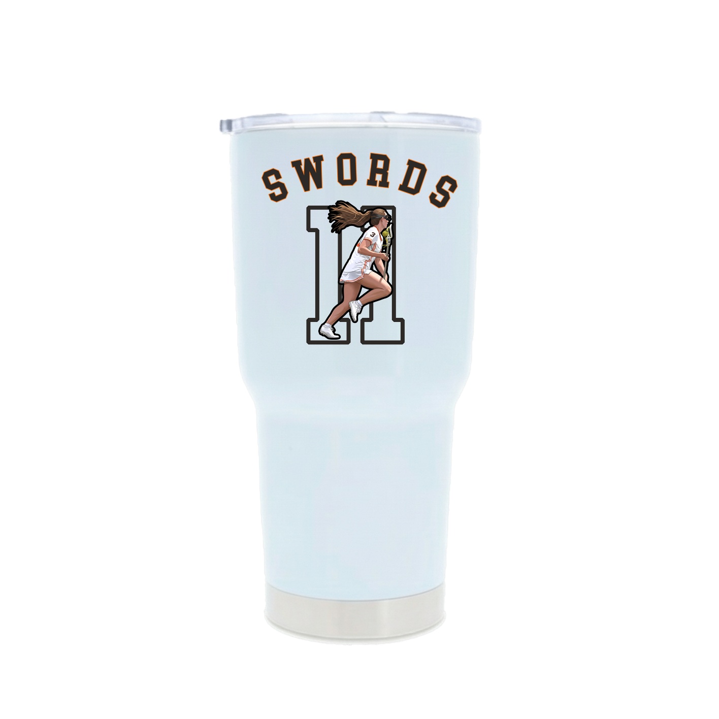 30oz Stainless Steel Tumbler — Shirsey Arch in White