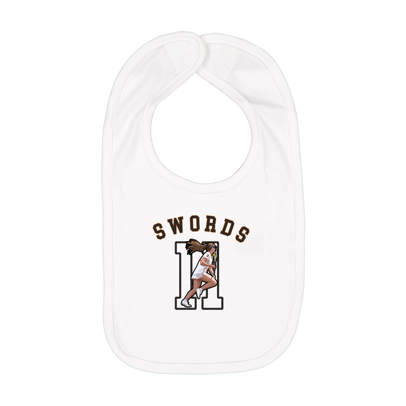 Infant Bib — Shirsey Arch in White