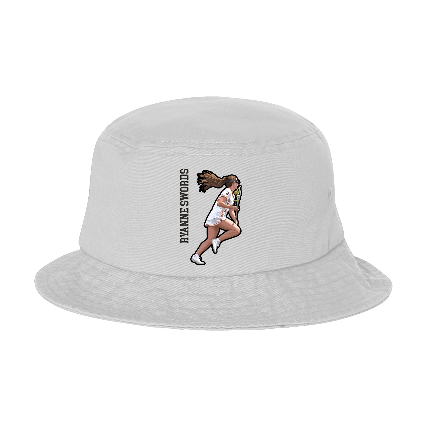 Bucket Cap — Name Vertical in White