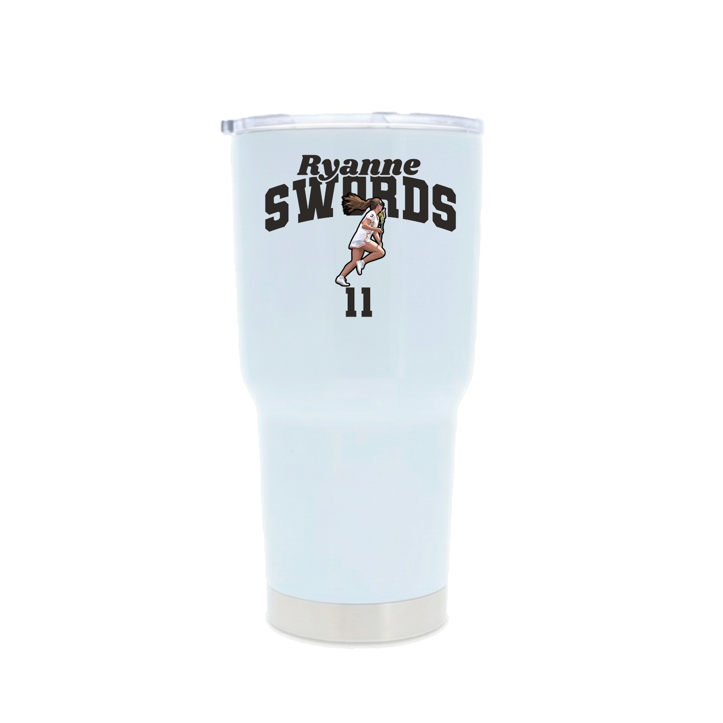 30oz Stainless Steel Tumbler — Signature Arch in White
