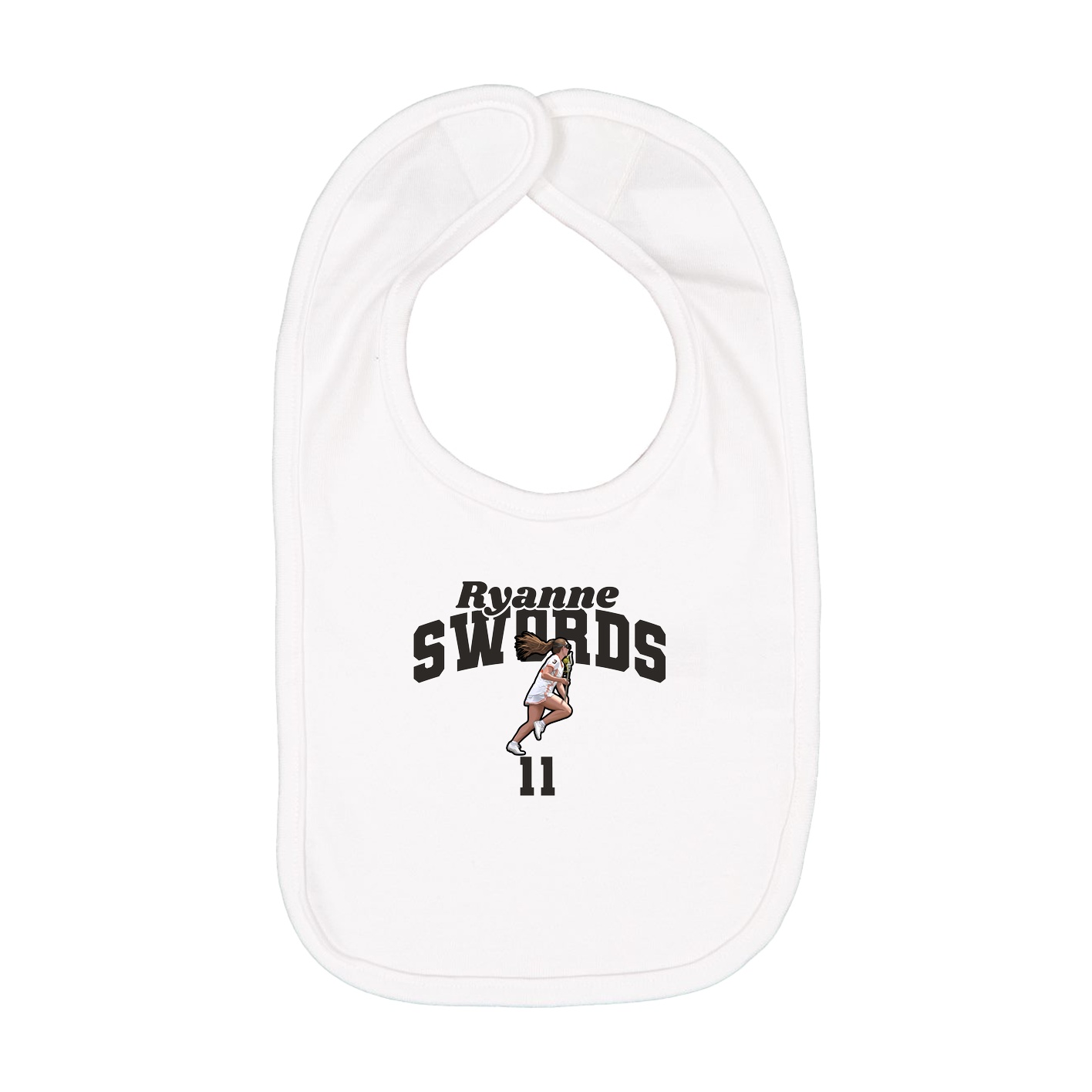 Infant Bib — Signature Arch in White