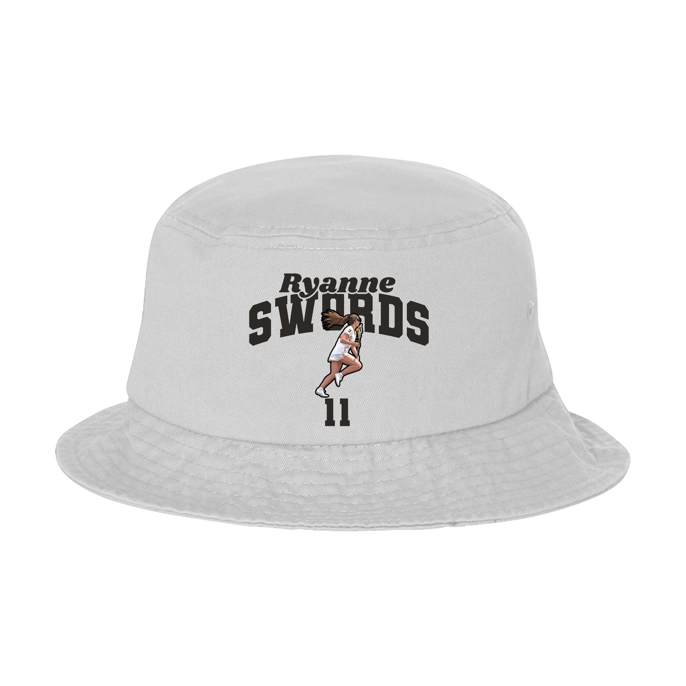 Bucket Cap — Signature Arch in White
