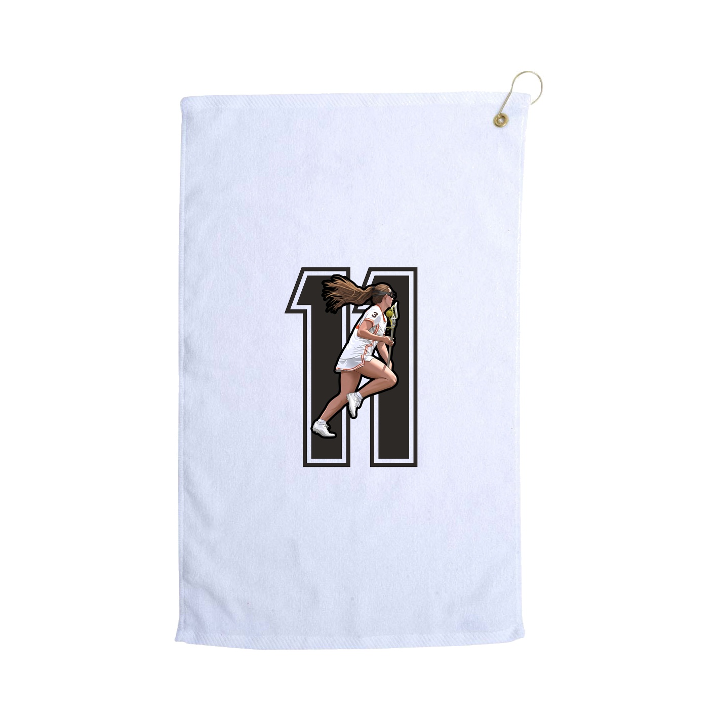 Golf Towel — Number in White