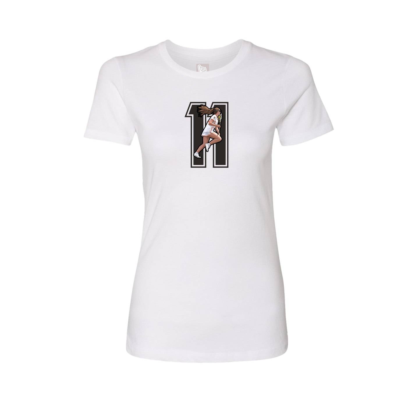 Womens Tee — Number in White