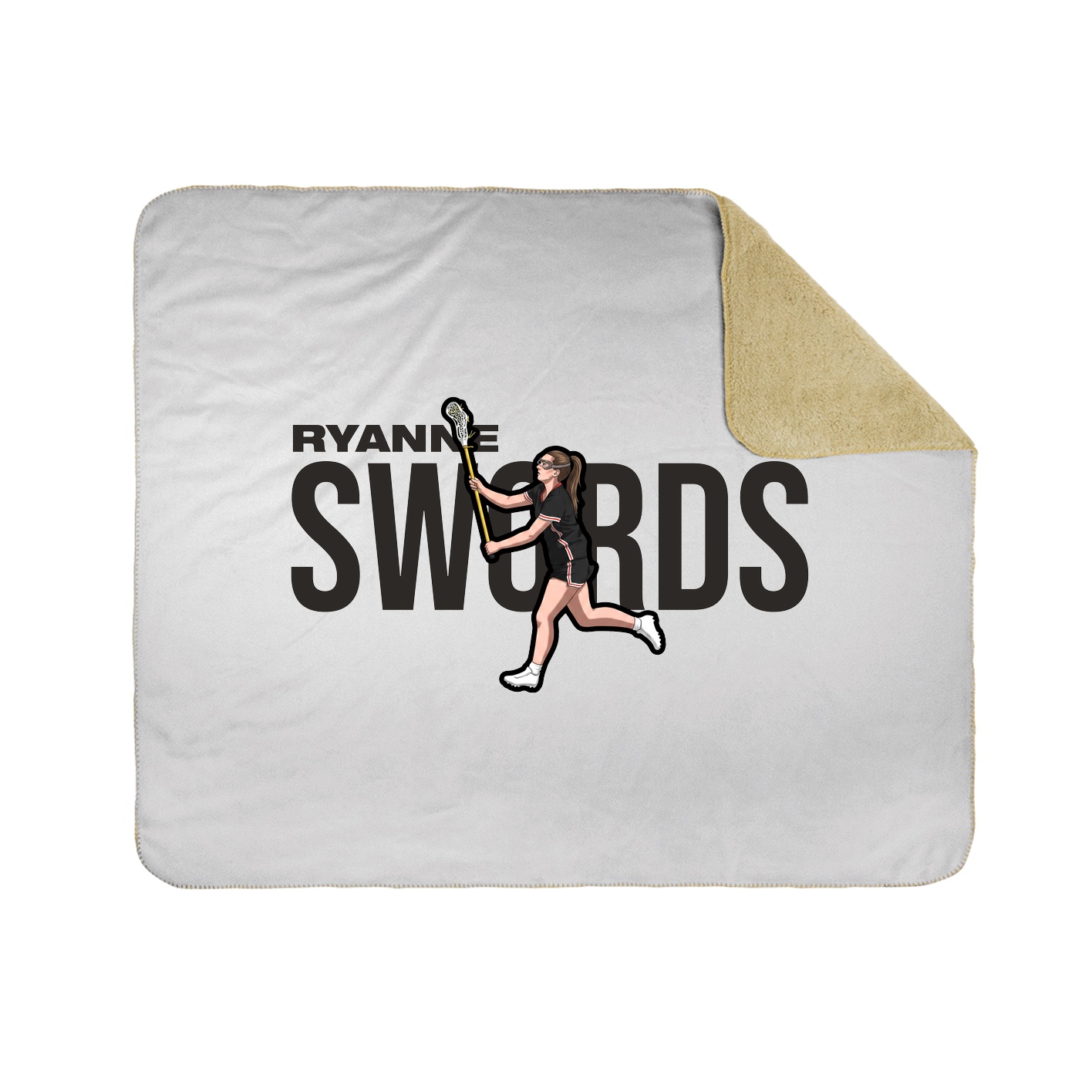 Throw Blanket — Player Name in White