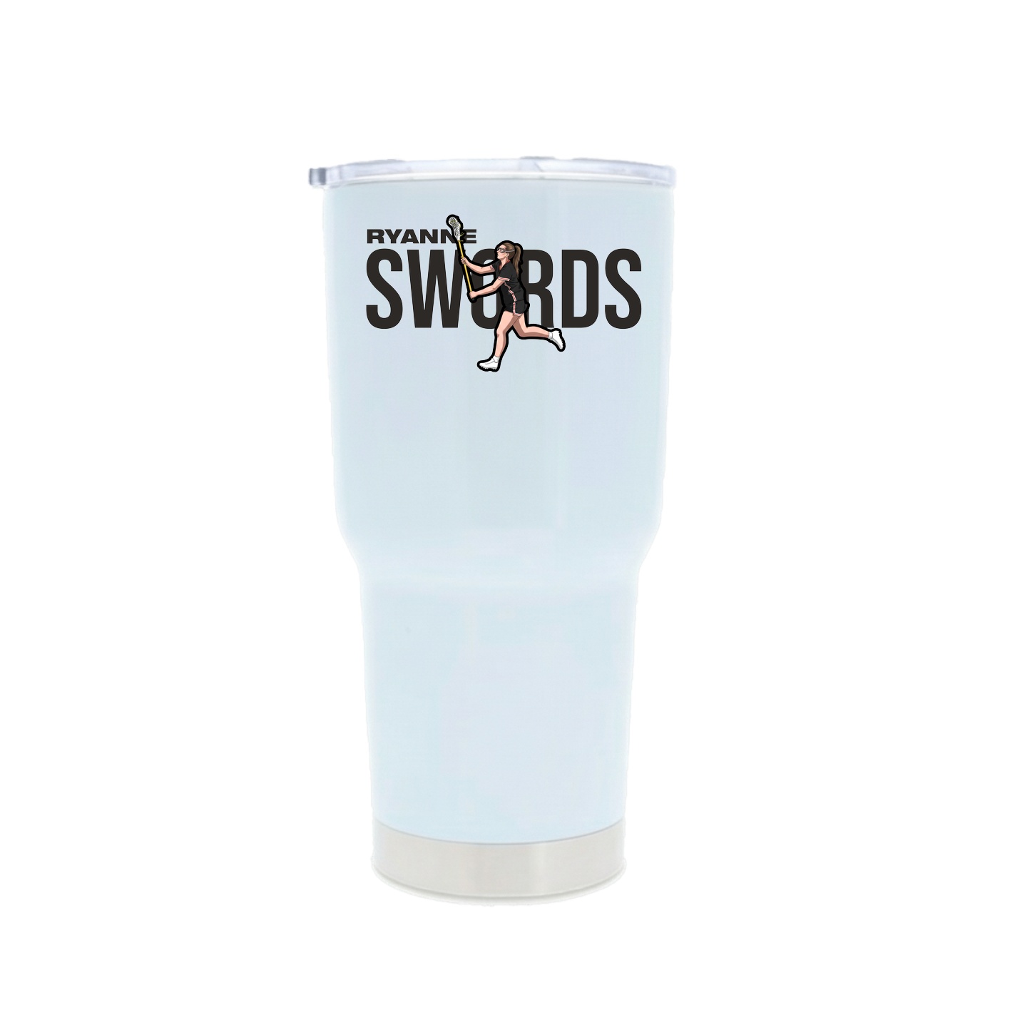 30oz Stainless Steel Tumbler — Player Name in White