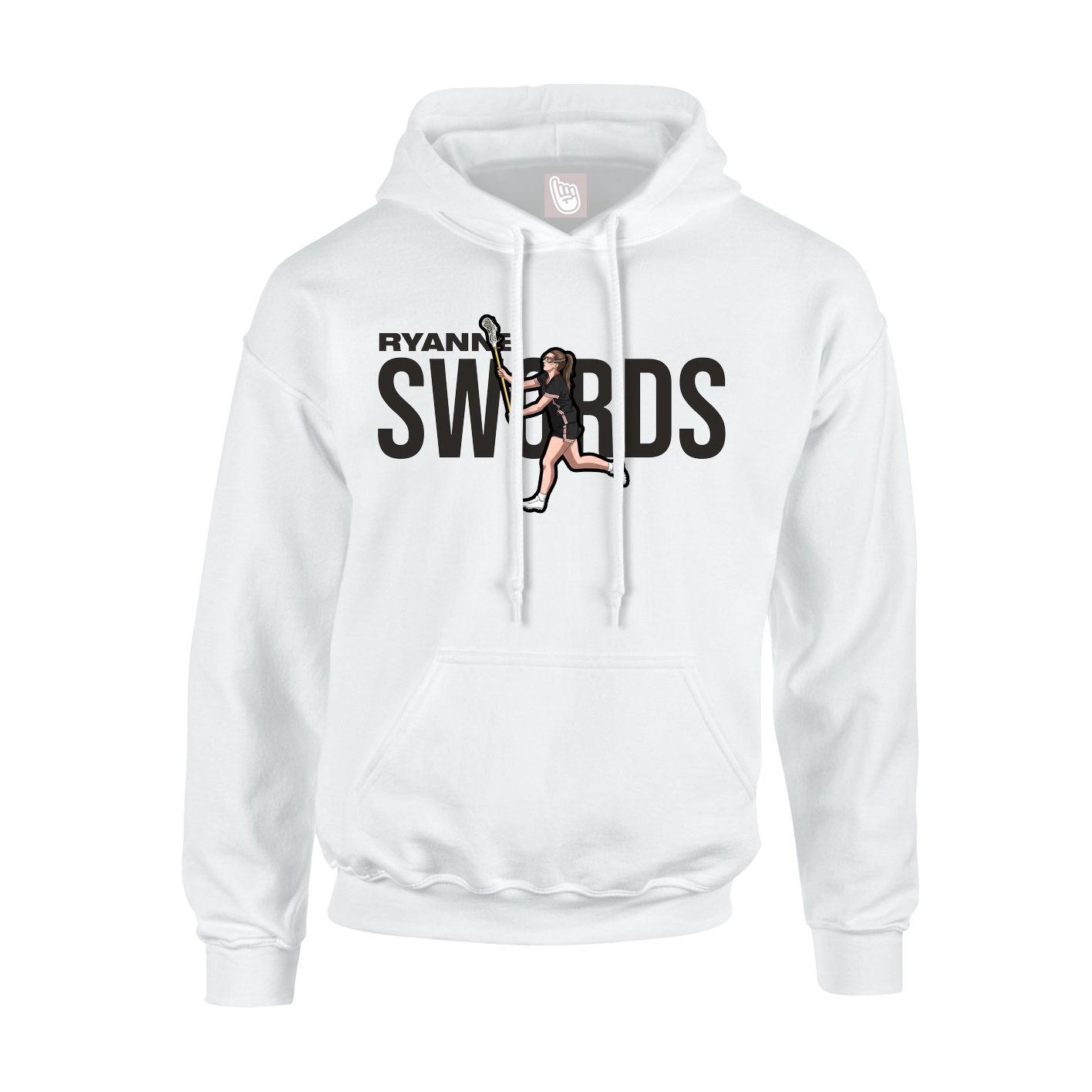 Youth Hoodie — Player Name in White