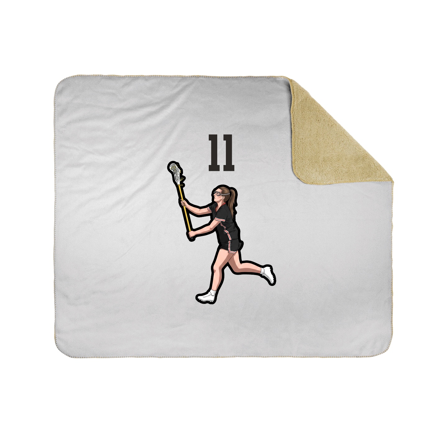 Throw Blanket — Number Top in White