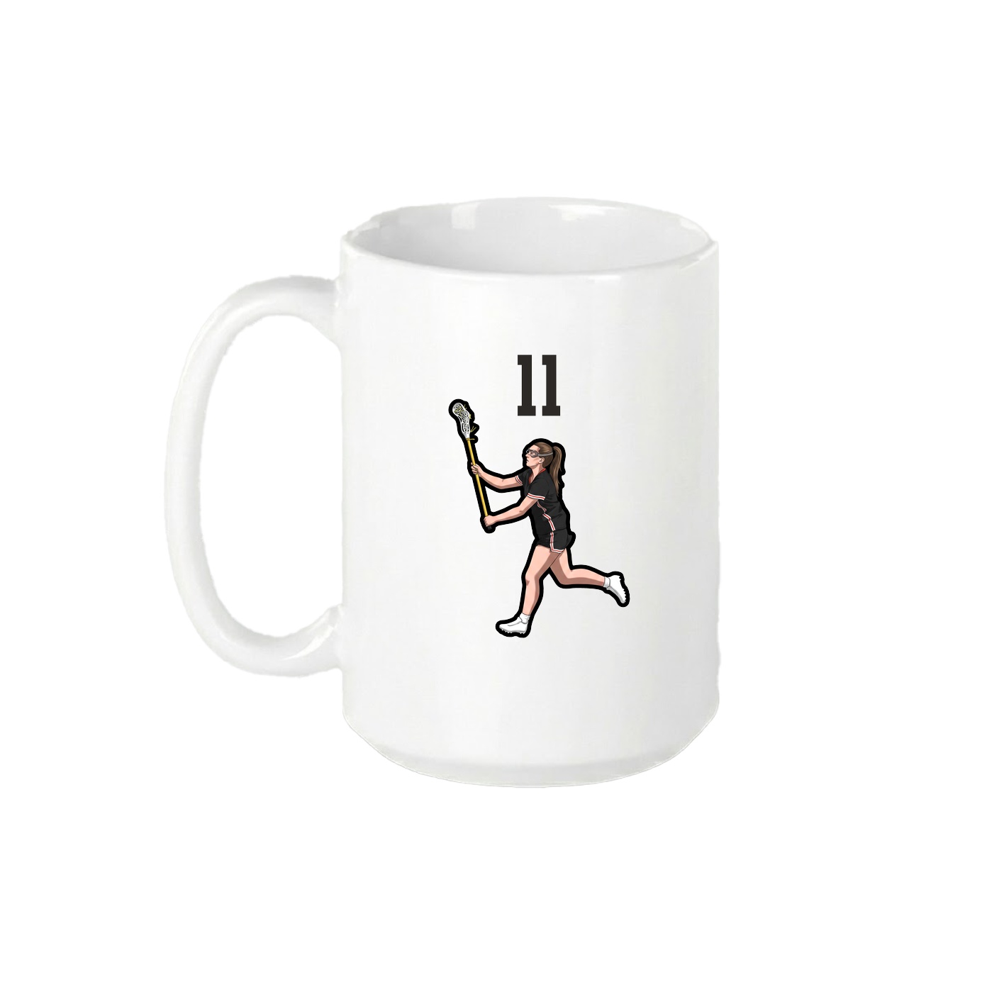 15oz Coffee Mug — Number Top in White