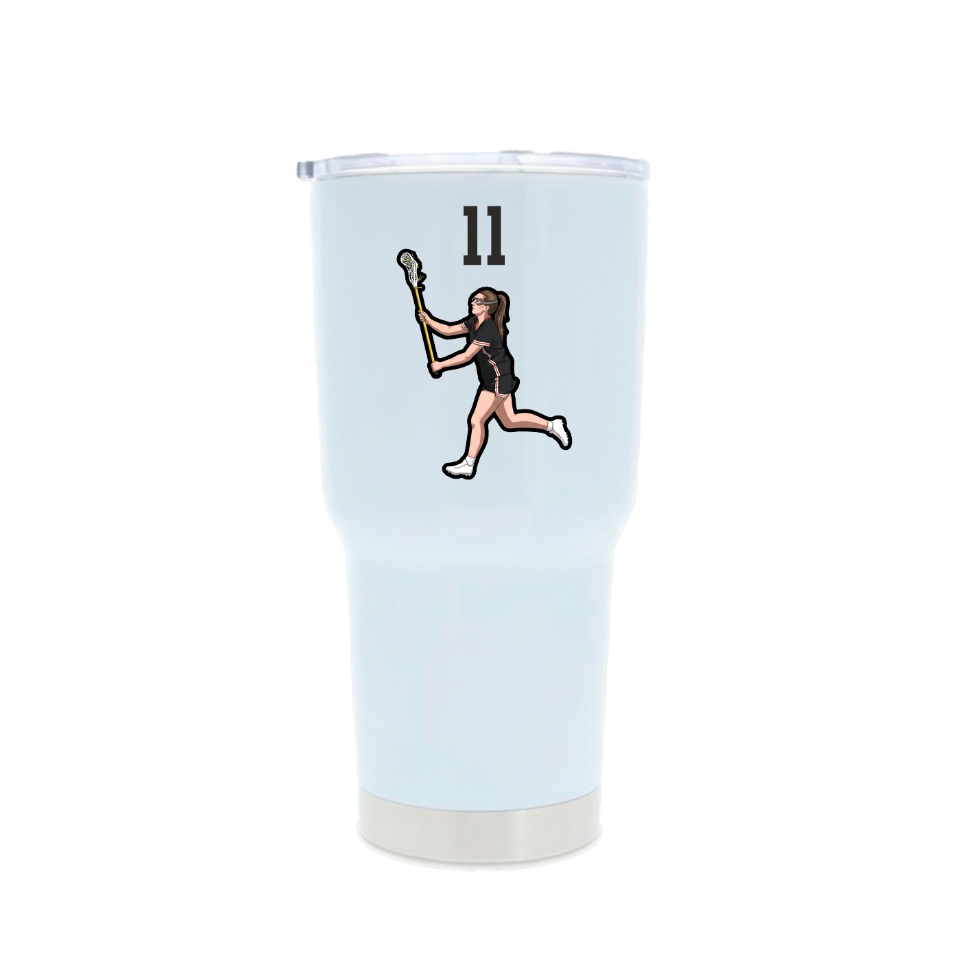 30oz Stainless Steel Tumbler — Number Top in White