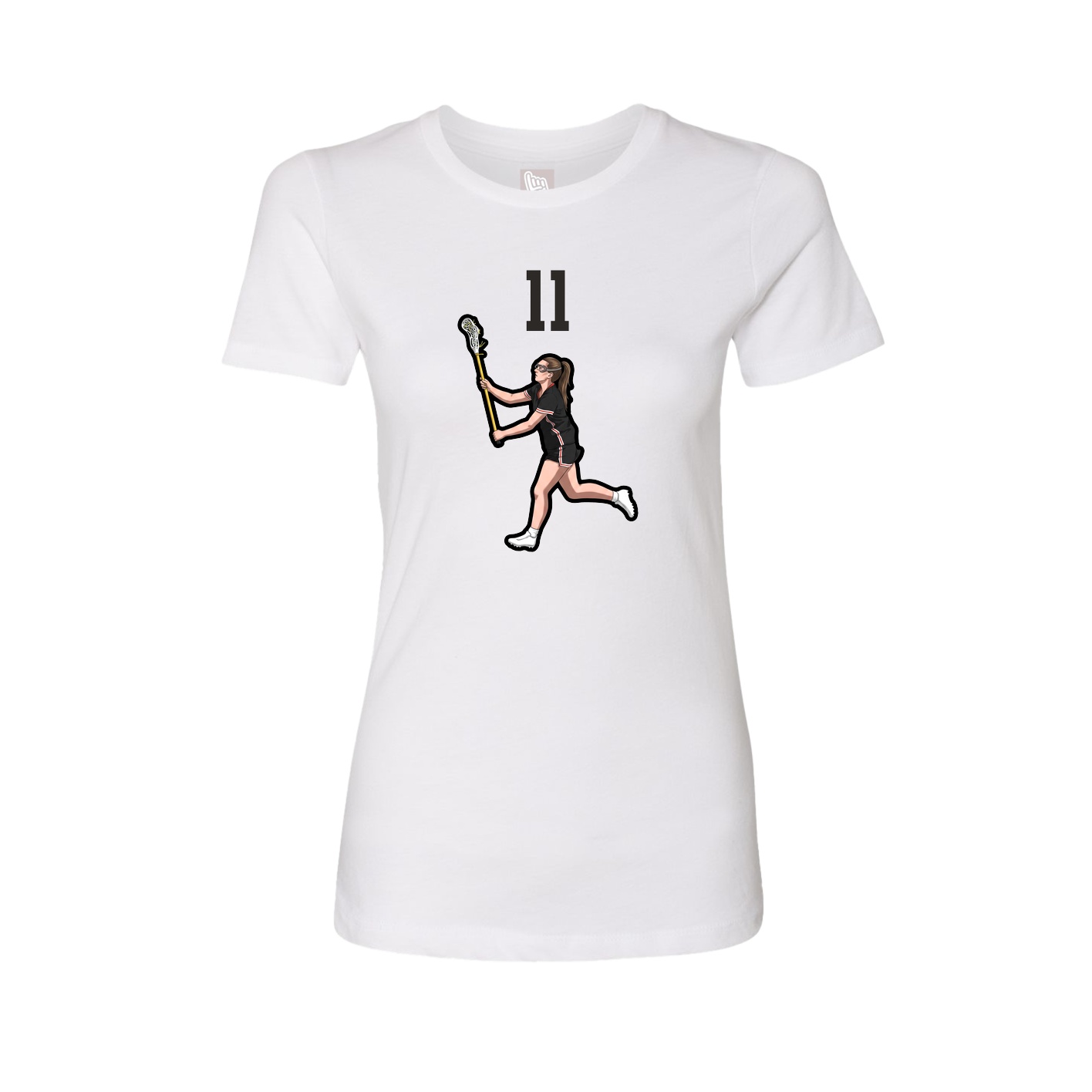 Womens Tee — Number Top in White