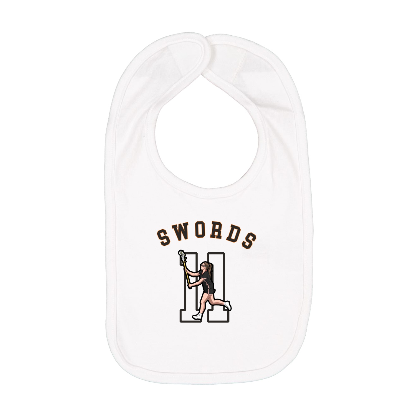 Infant Bib — Shirsey Arch in White