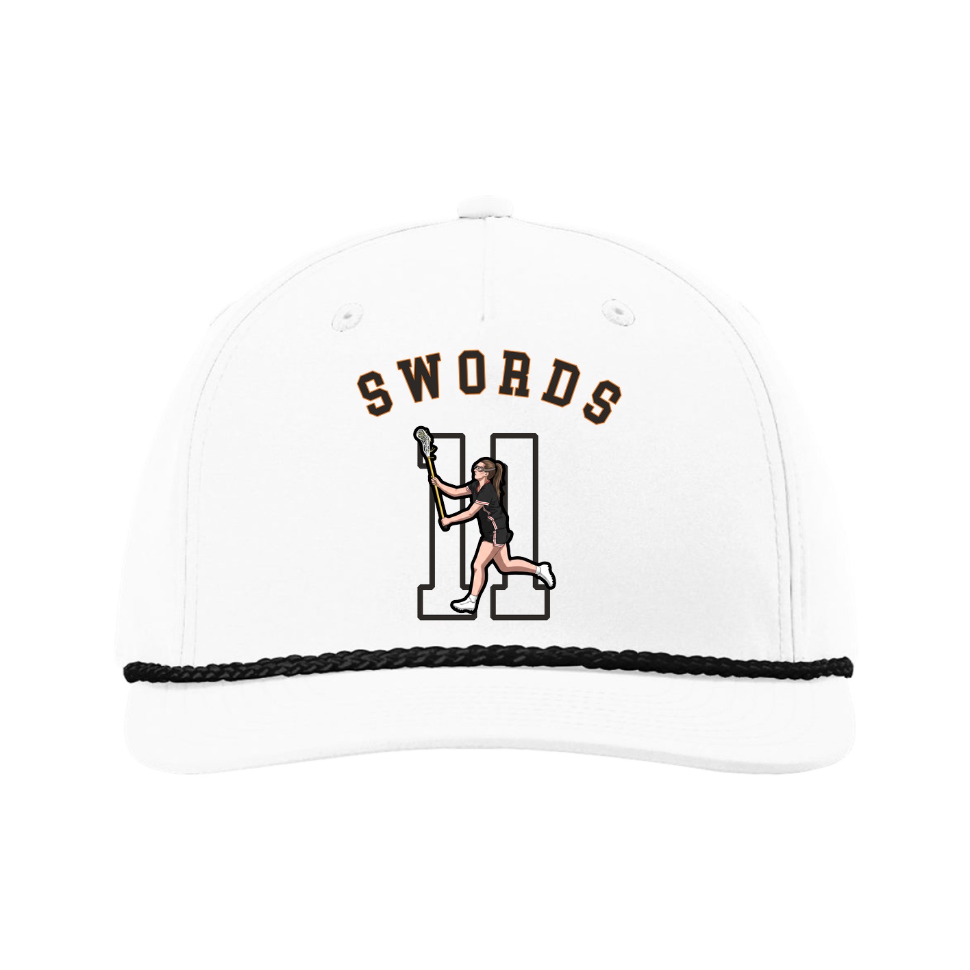 Five-Panel Classic Rope Cap — Shirsey Arch in White