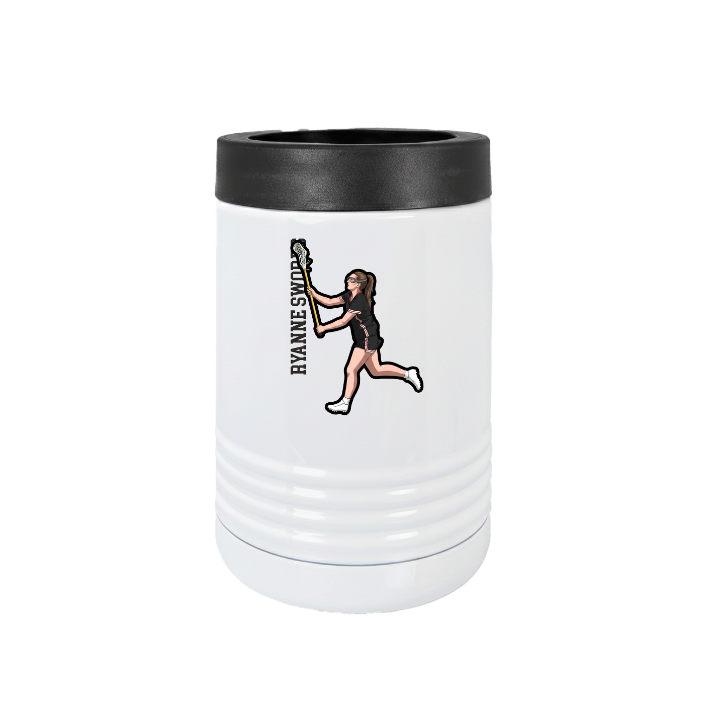 Beverage Holder — Name Vertical in White
