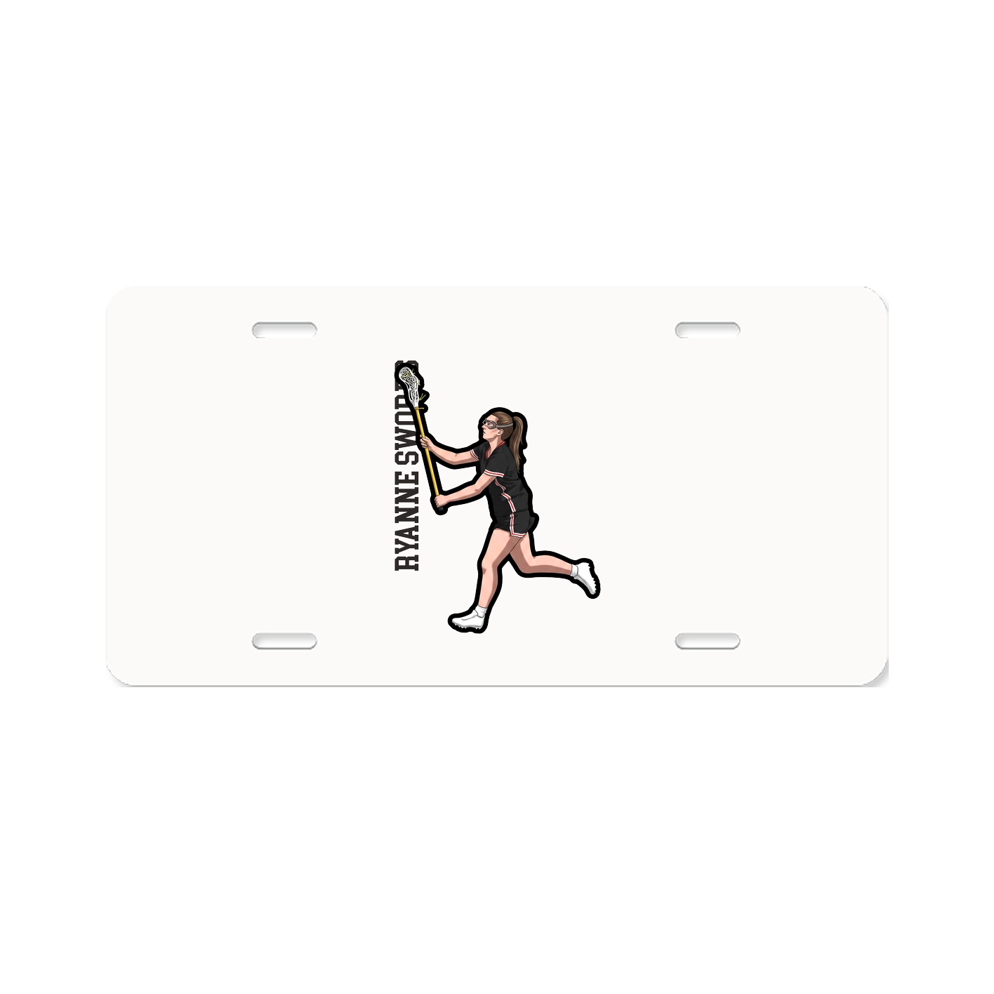 License Plate — Name Vertical in Classic