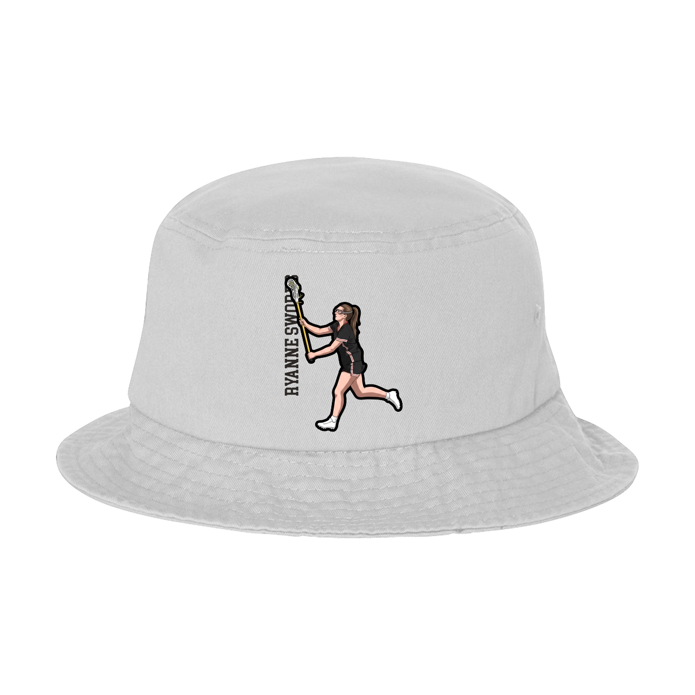 Bucket Cap — Name Vertical in White