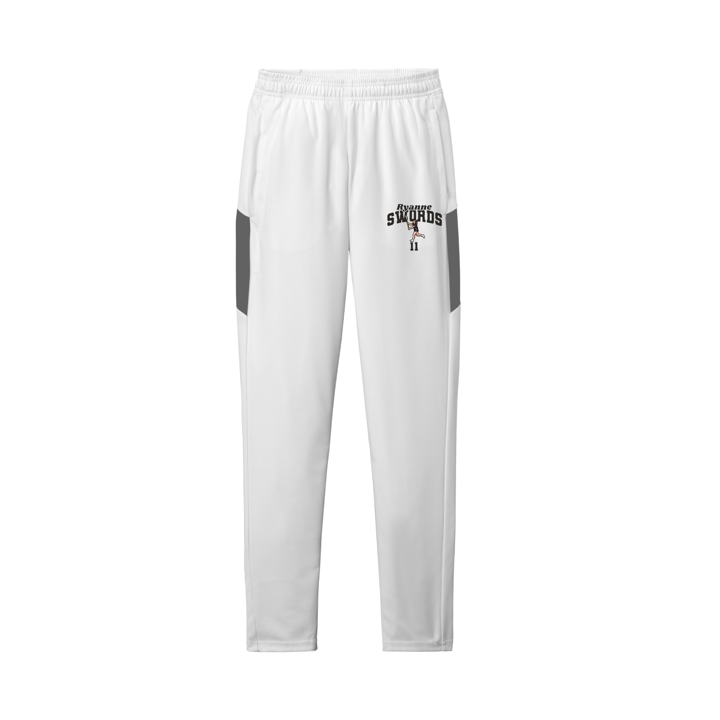 Team Travel Pant — Signature Arch in White/Grey