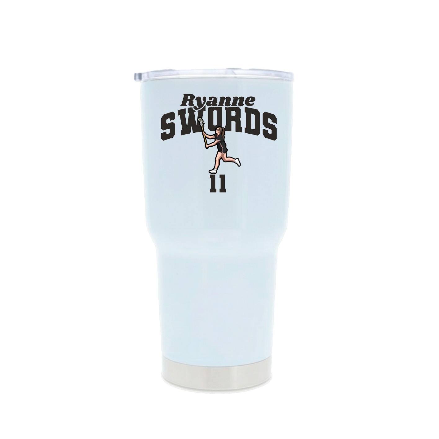 30oz Stainless Steel Tumbler — Signature Arch in White
