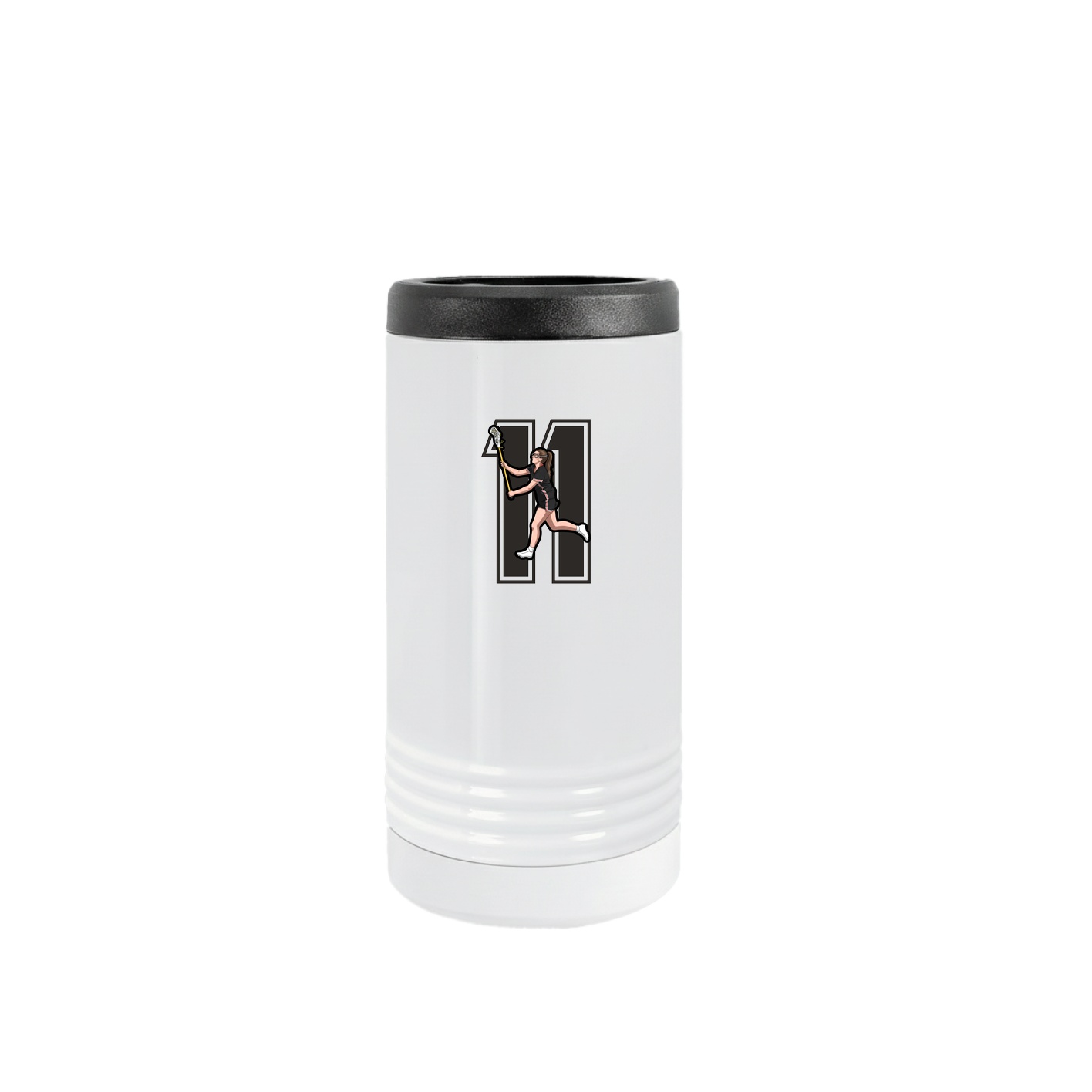 Slim Beverage Holder — Number in White