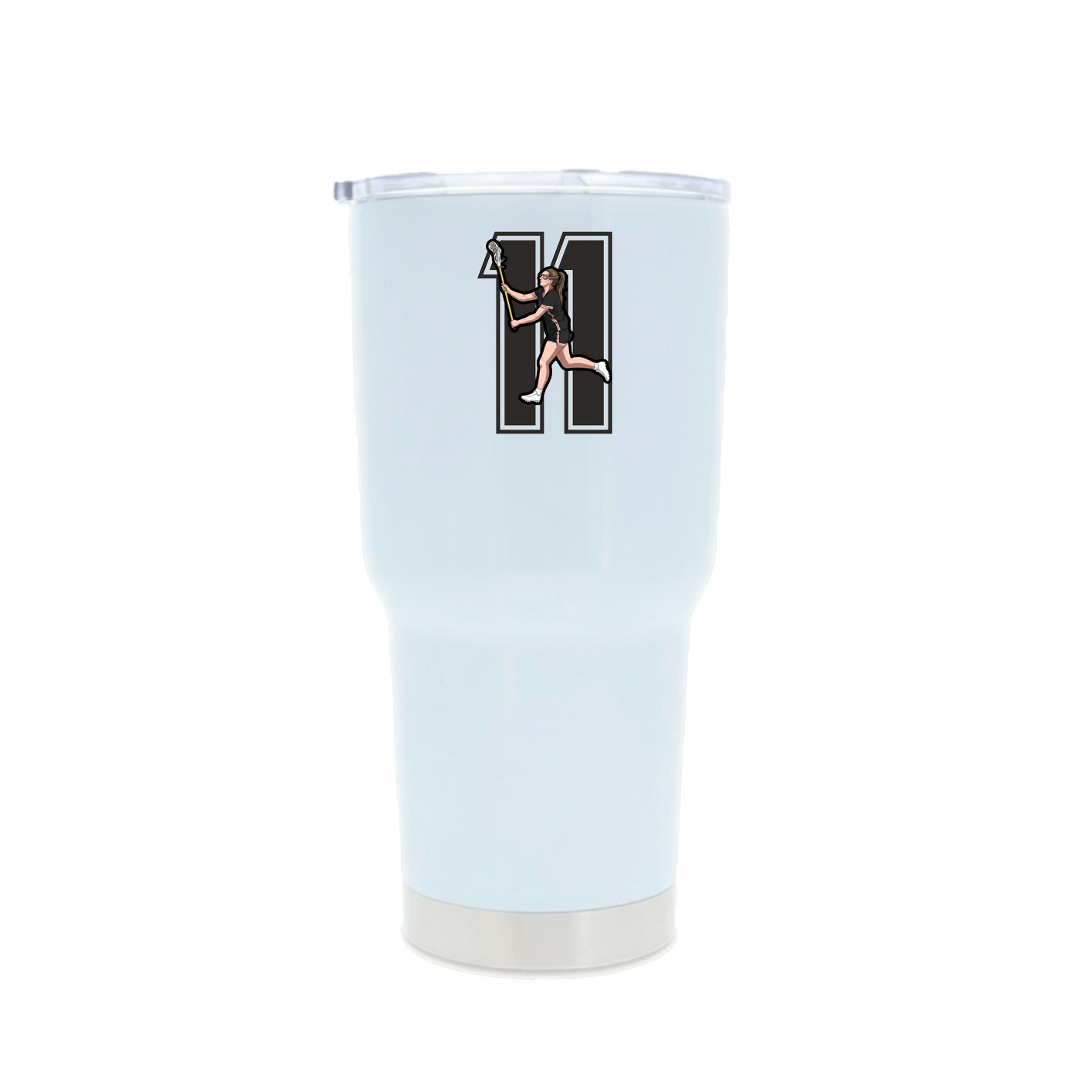 30oz Stainless Steel Tumbler — Number in White