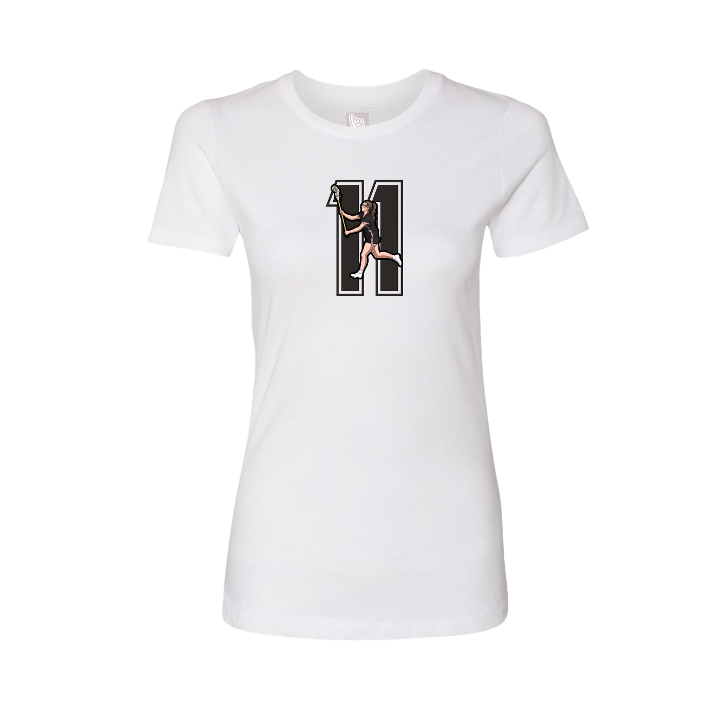 Womens Tee — Number in White