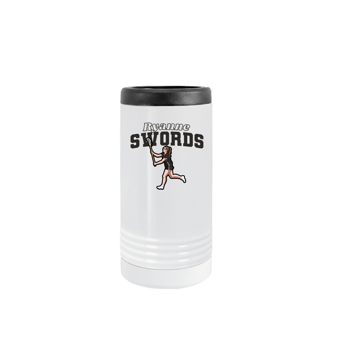 Slim Beverage Holder — Name Arch in White