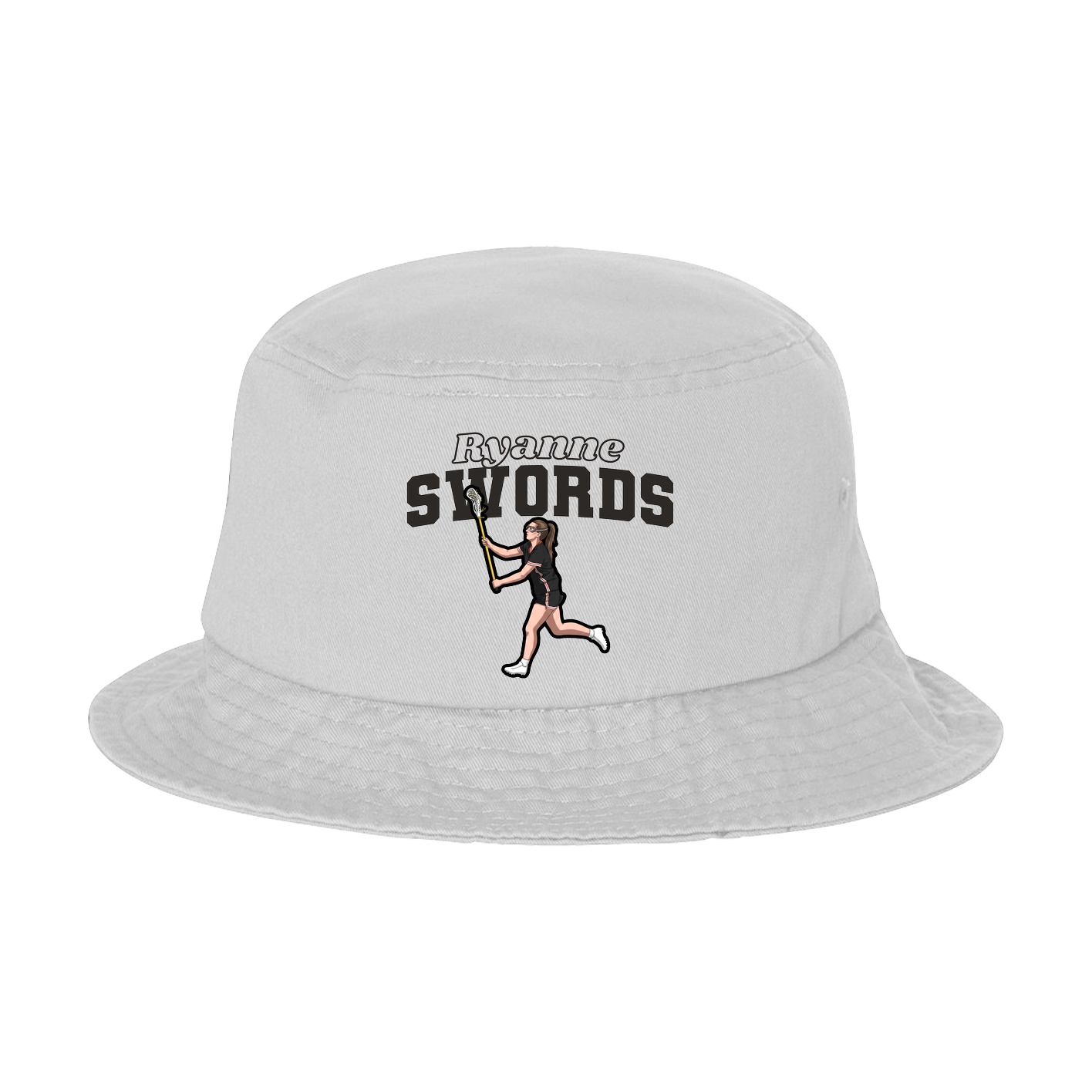 Bucket Cap — Name Arch in White