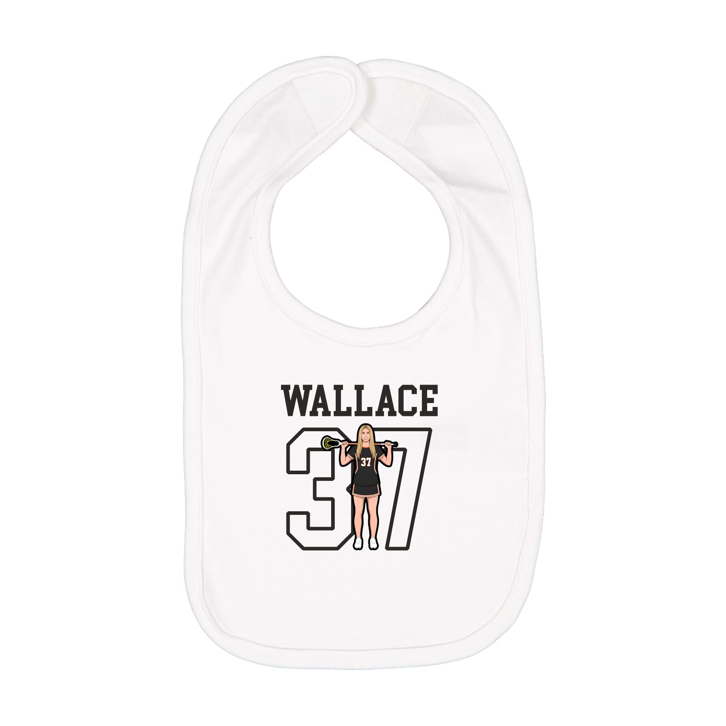 Infant Bib — Shirsey in White