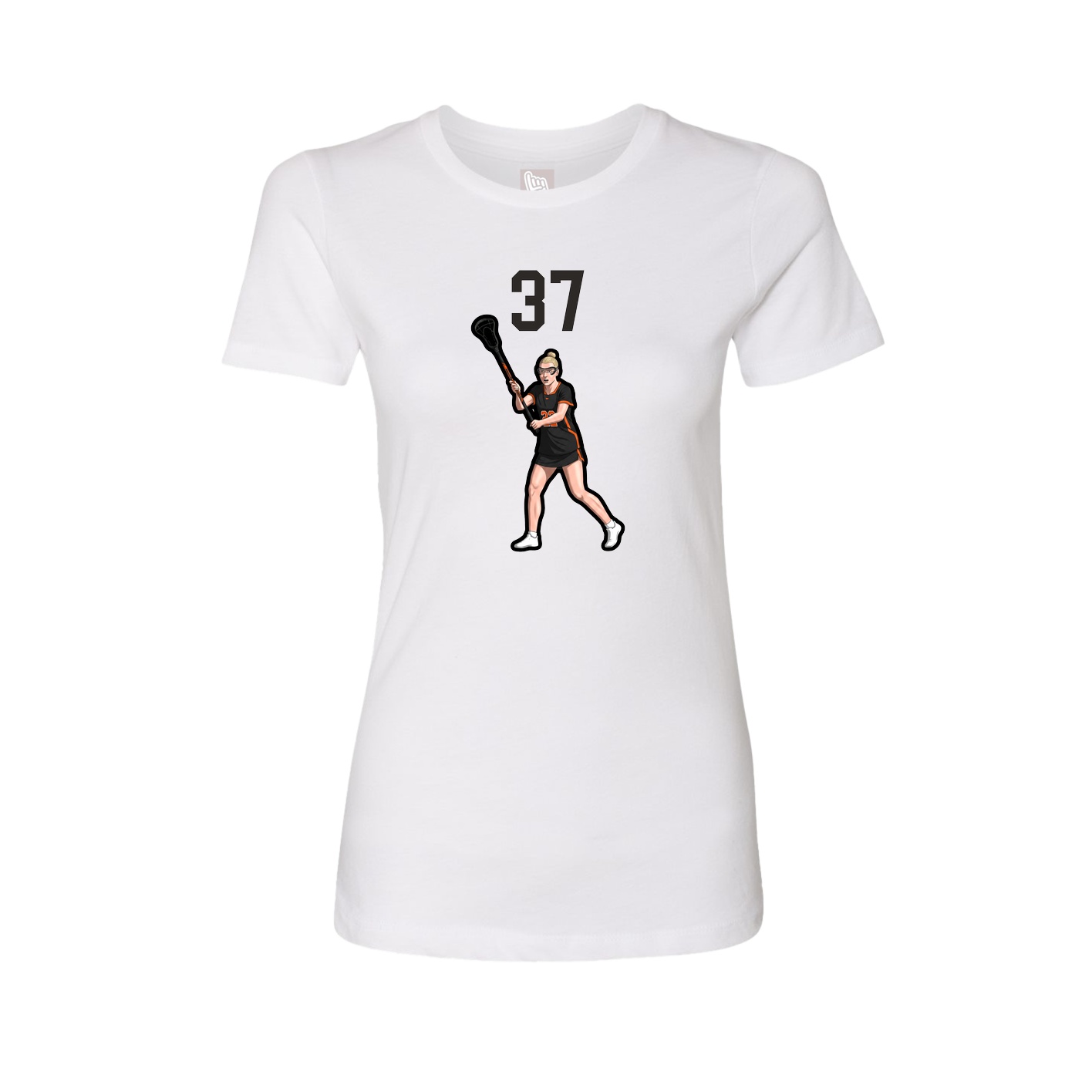 Womens Tee — Number Top in White