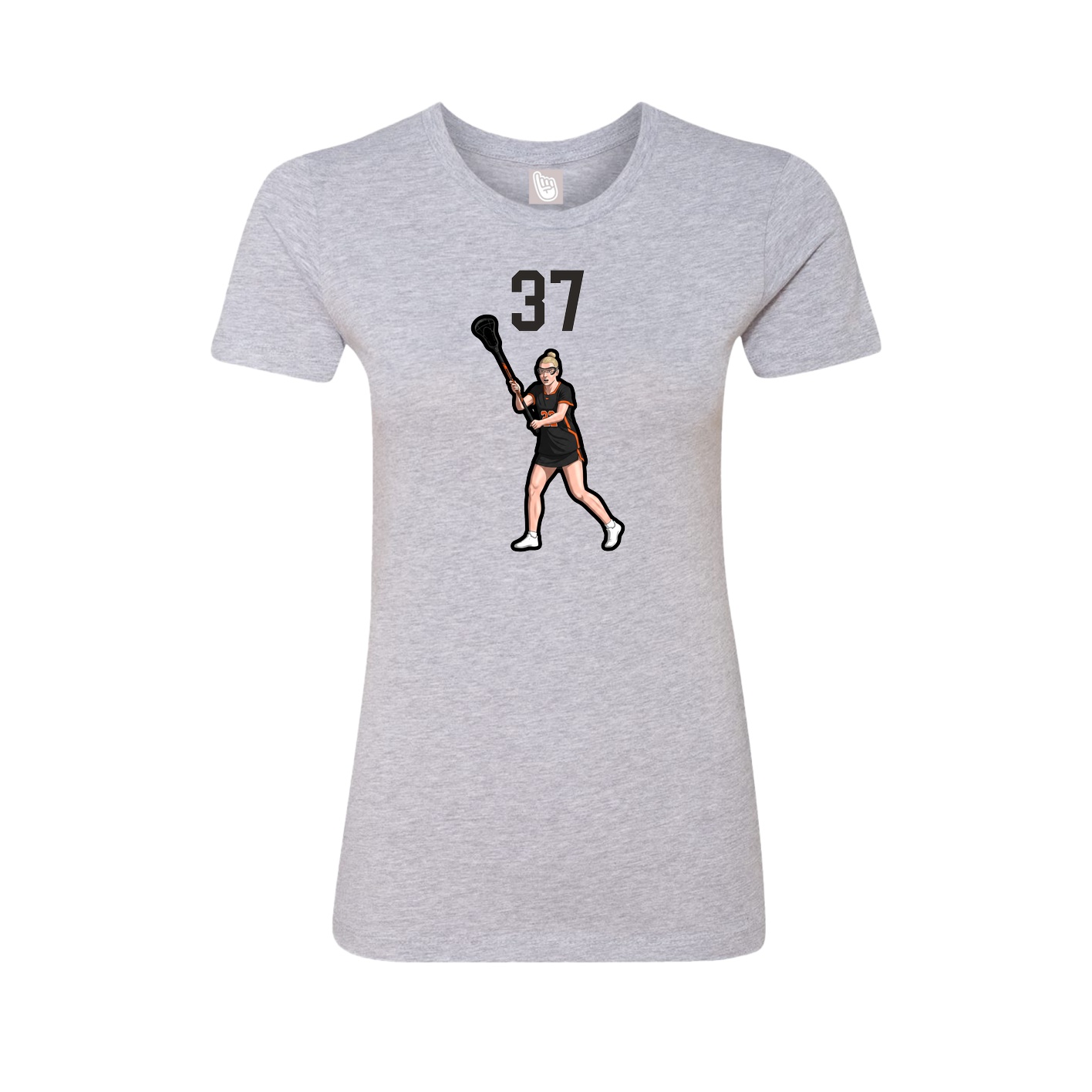 Womens Tee — Number Top in Grey