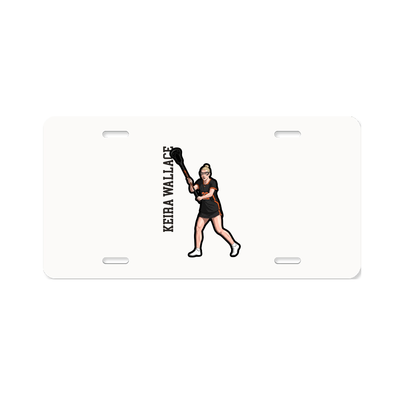 License Plate — Name Vertical in Classic