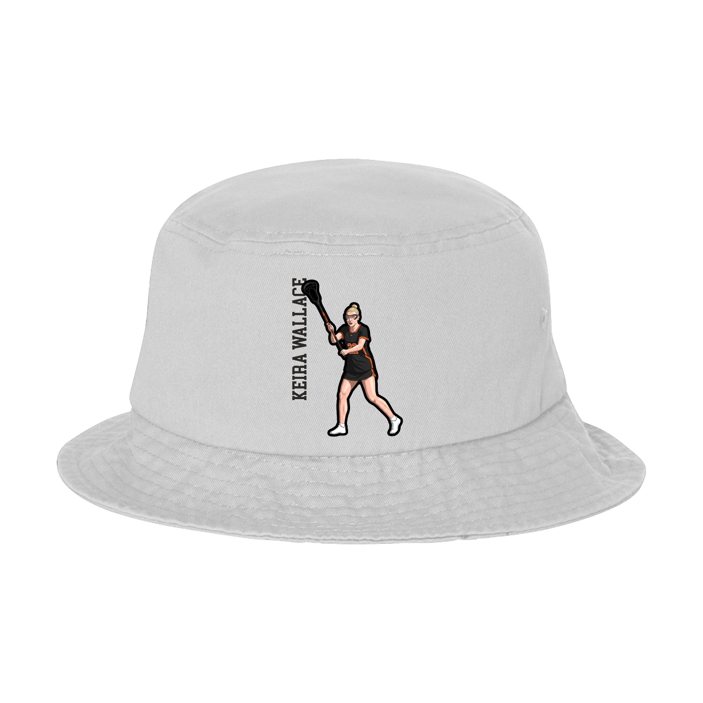 Bucket Cap — Name Vertical in White