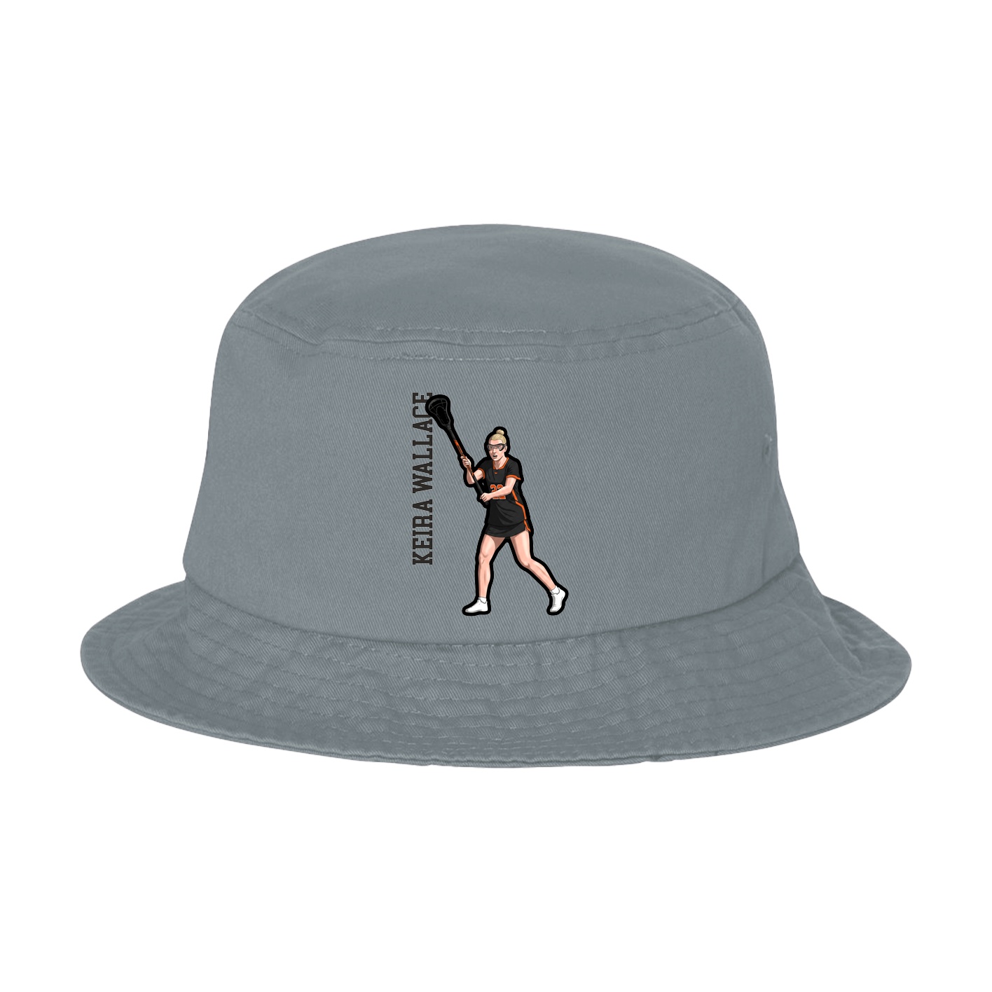 Bucket Cap — Name Vertical in Grey