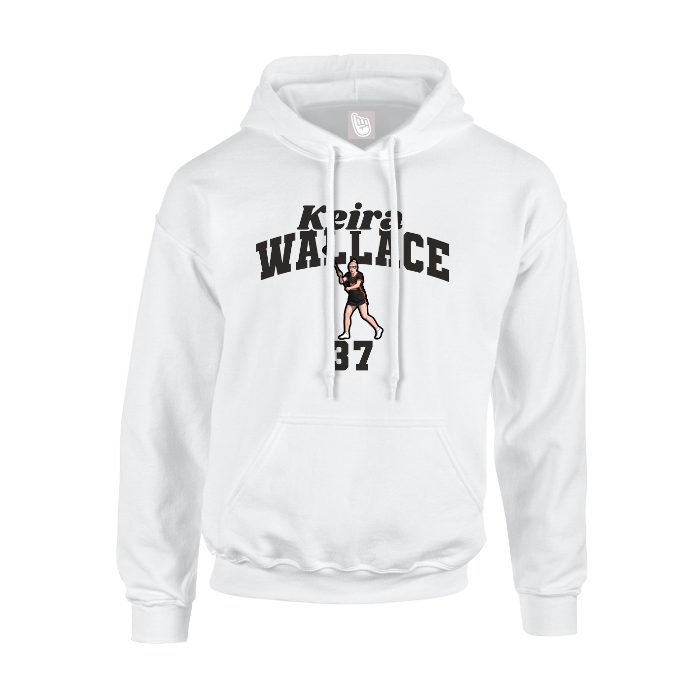 Youth Hoodie — Signature Arch in White