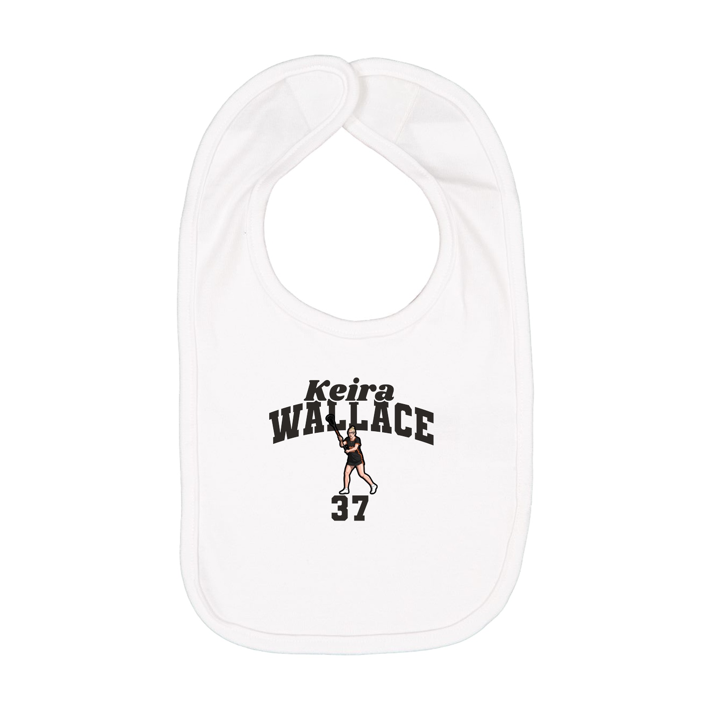 Infant Bib — Signature Arch in White