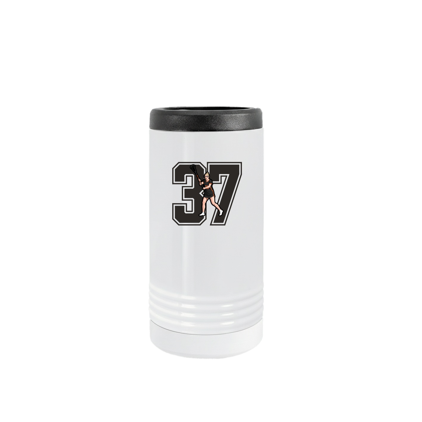 Slim Beverage Holder — Number in White