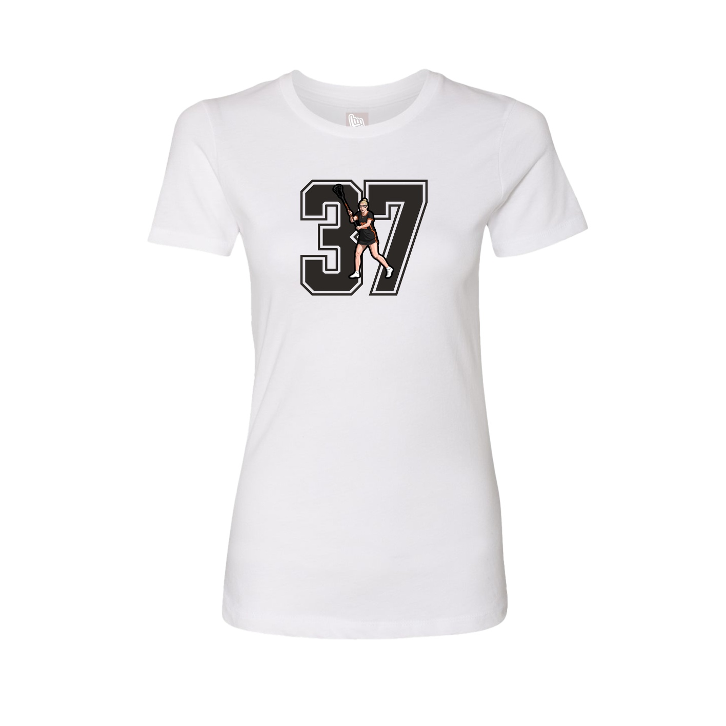 Womens Tee — Number in White