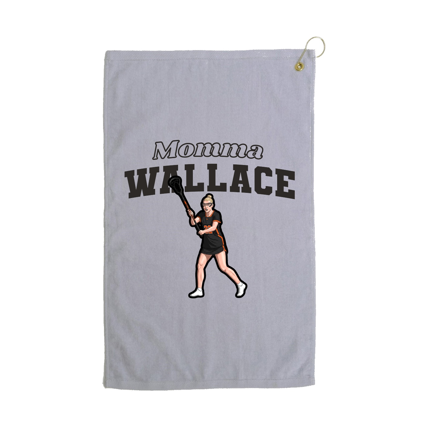 Golf Towel — Mothers Day Block in Grey