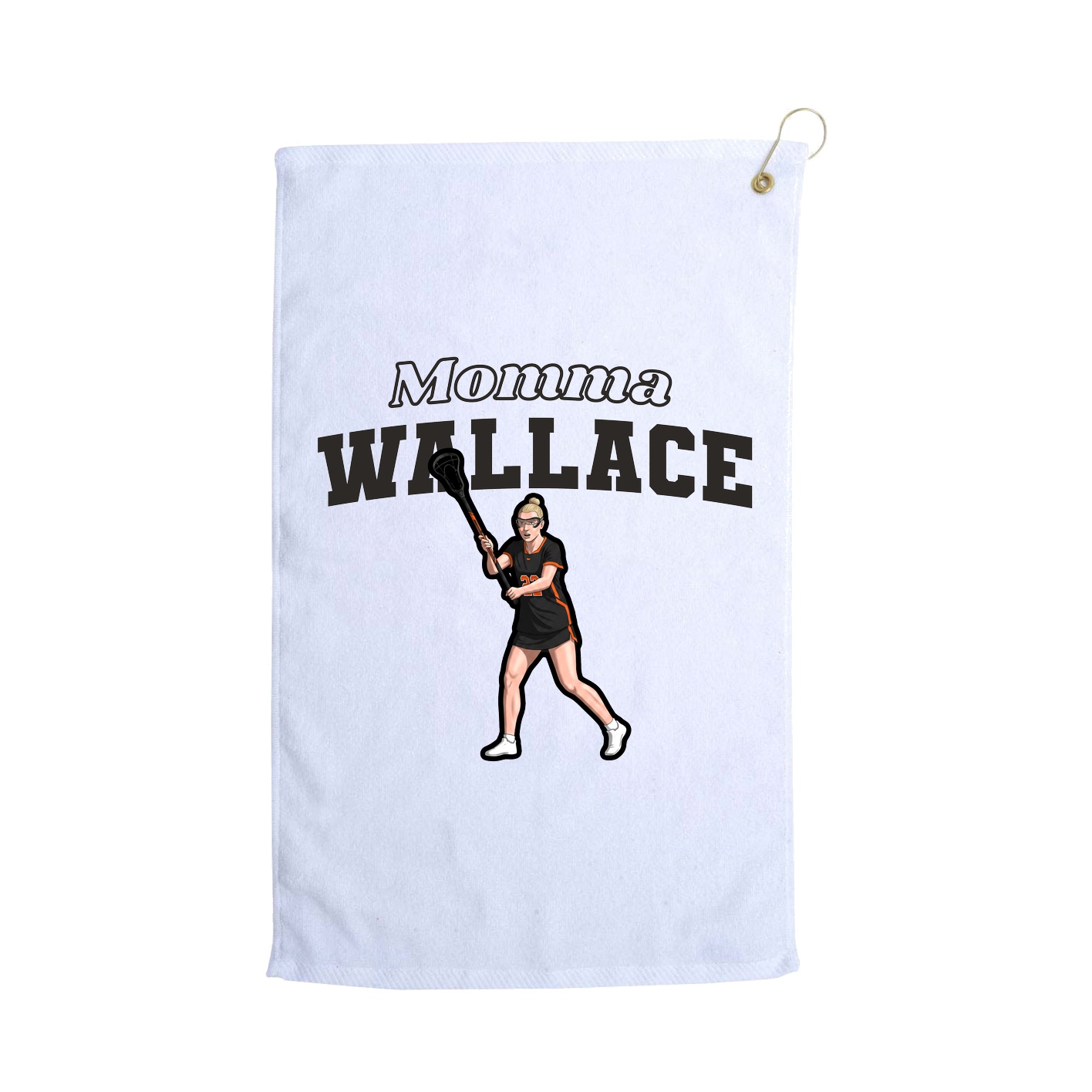 Golf Towel — Mothers Day Block in White