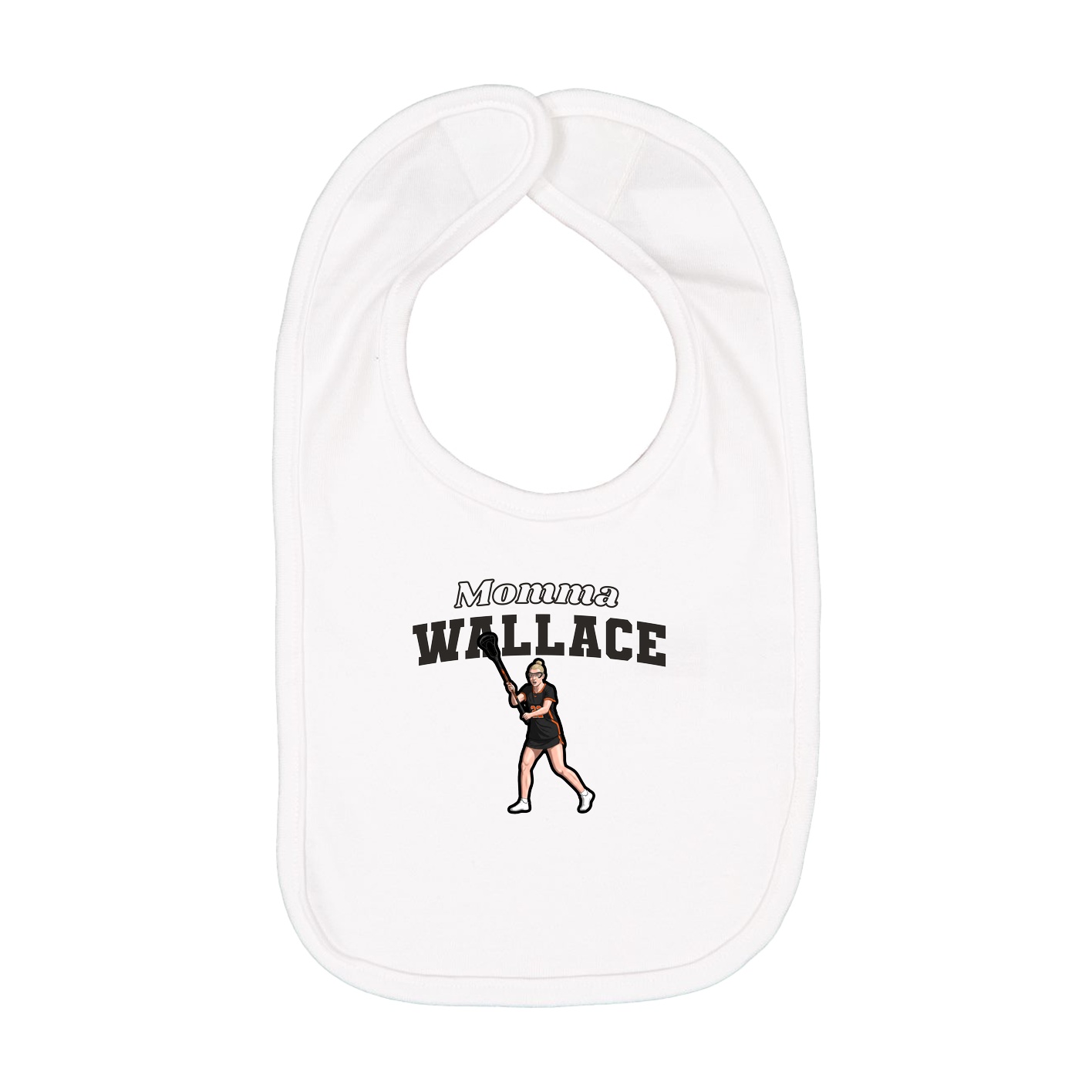 Infant Bib — Mothers Day Block in White