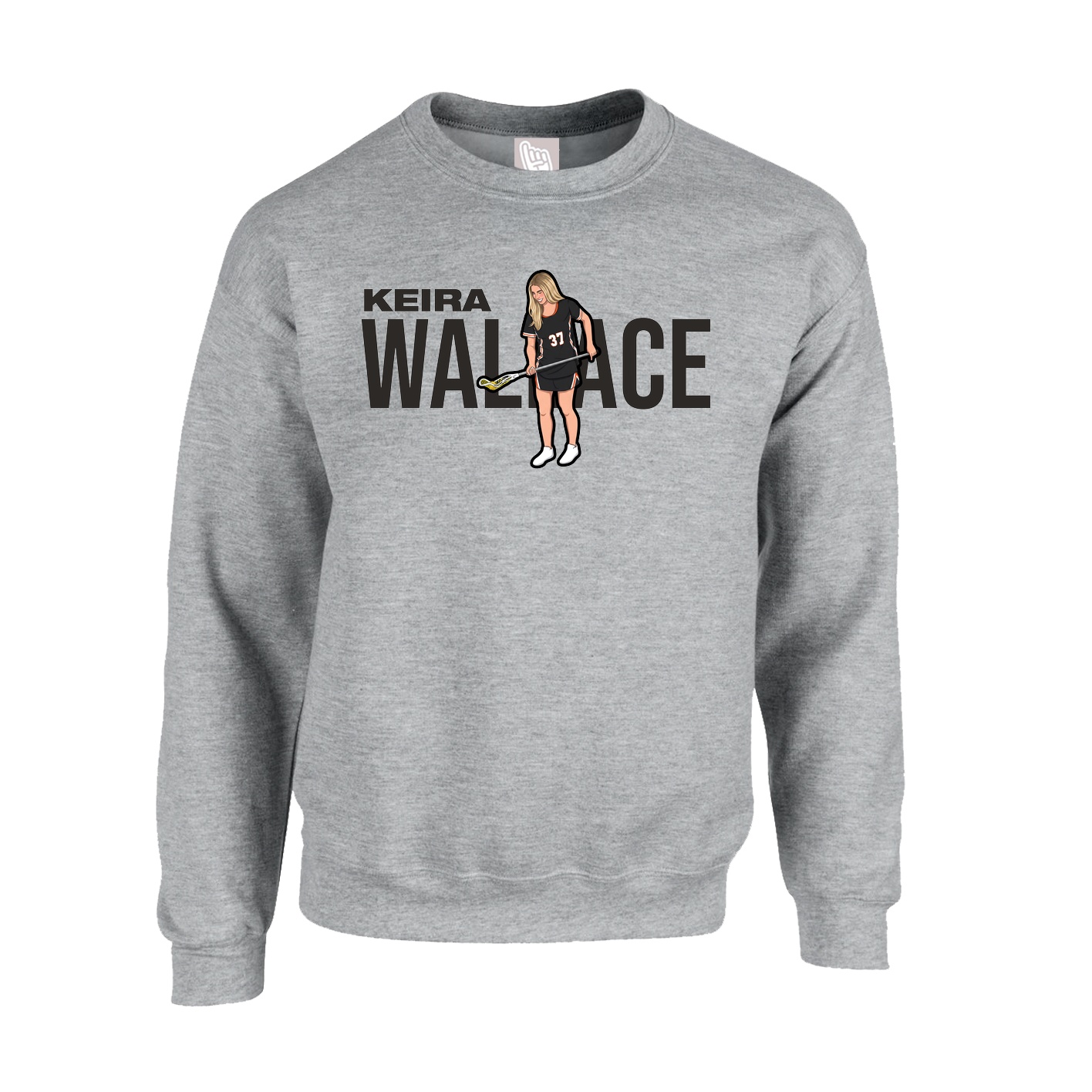Fleece Crew — Player Name in Grey