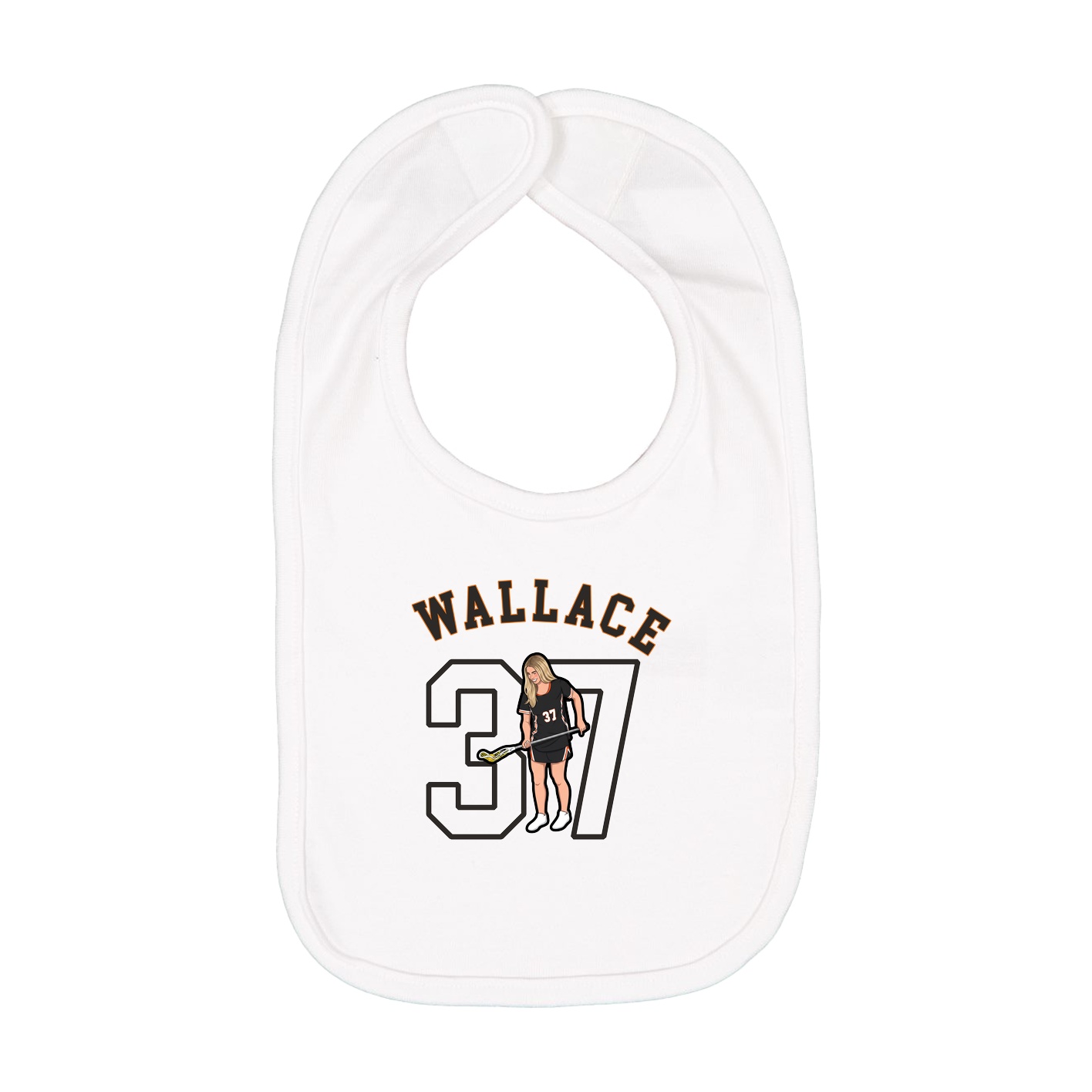 Infant Bib — Shirsey Arch in White