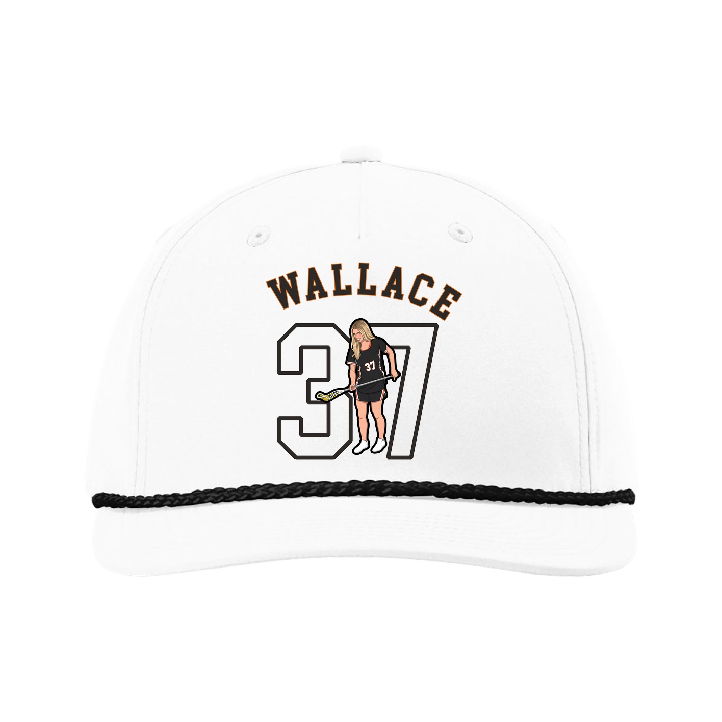 Five-Panel Classic Rope Cap — Shirsey Arch in White