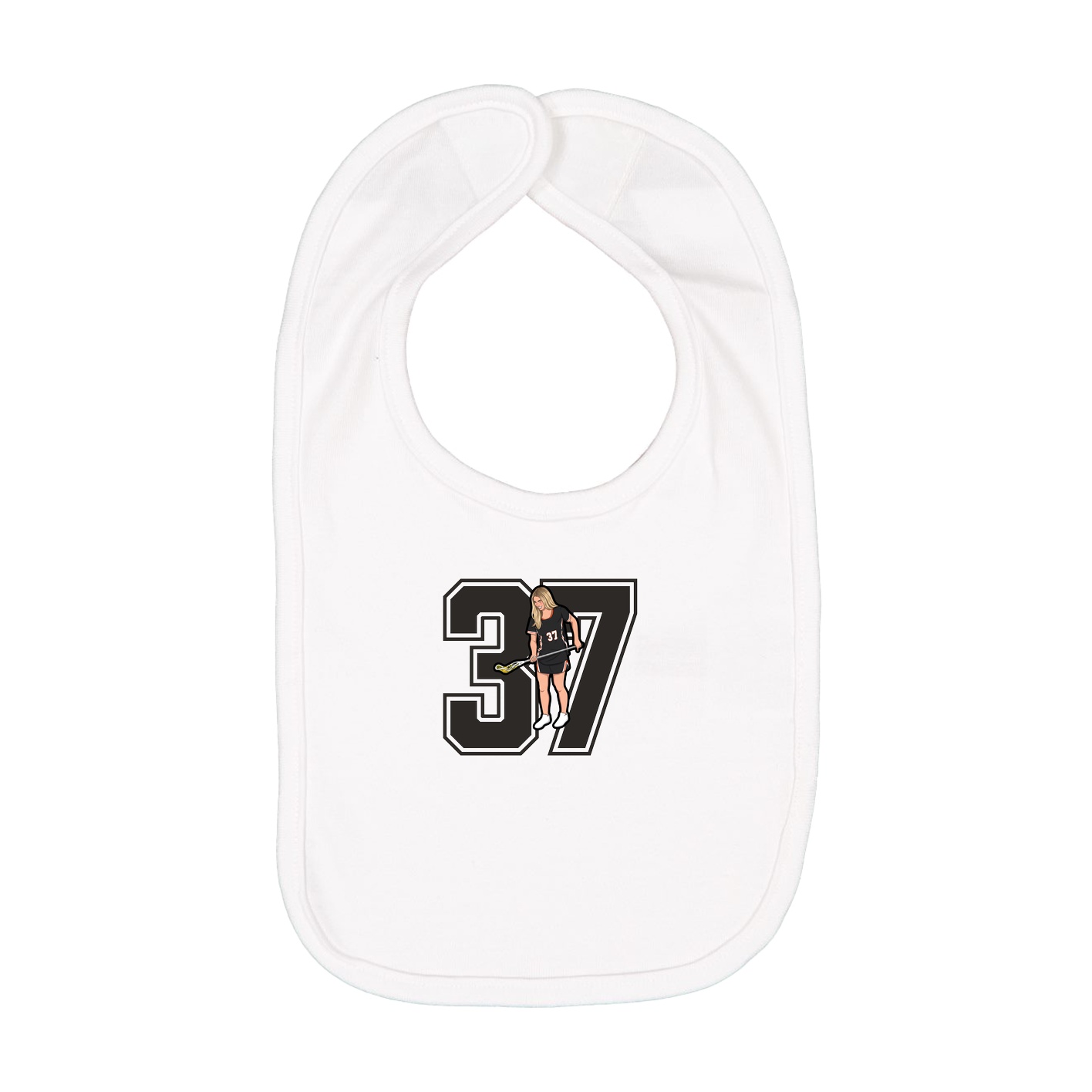 Infant Bib — Number in White